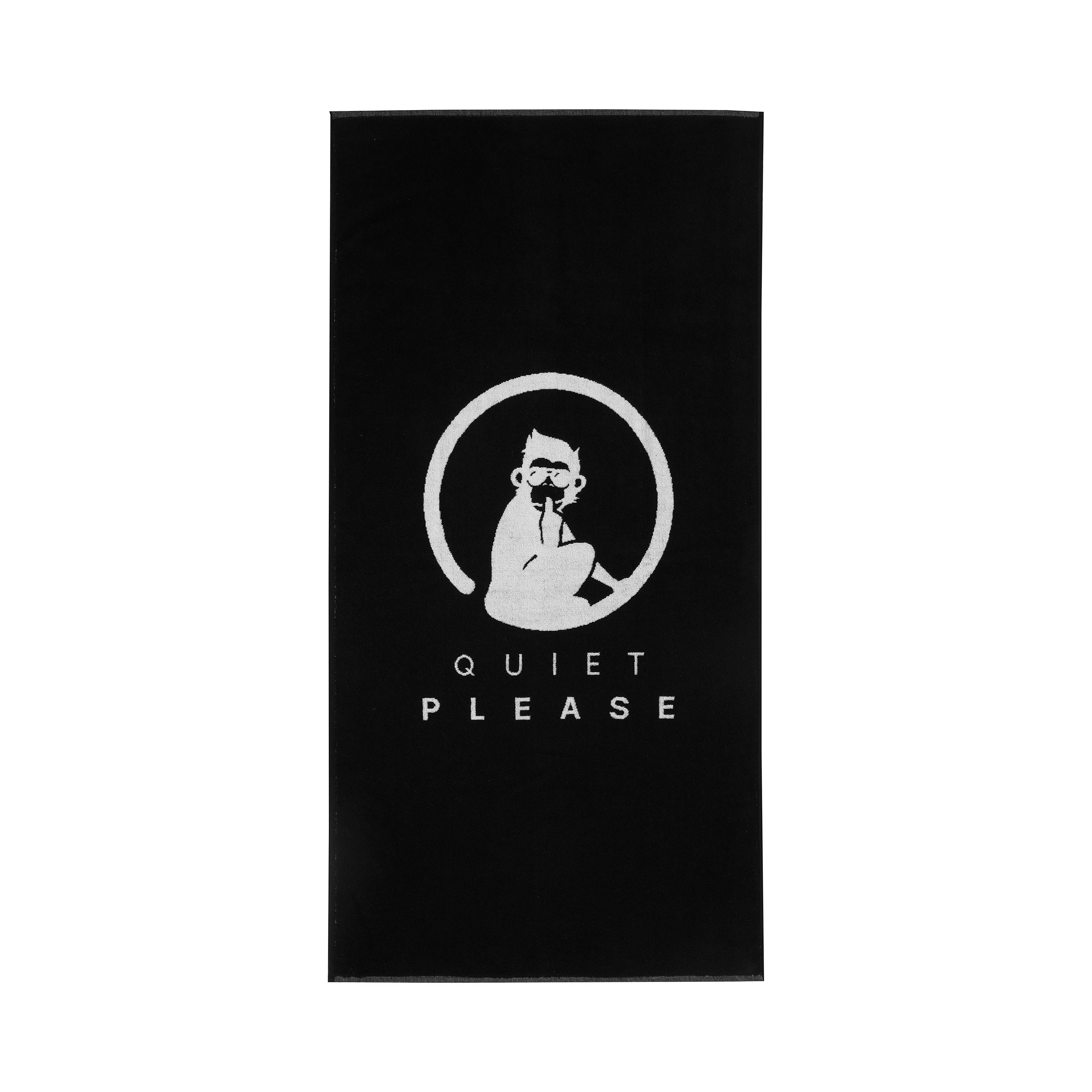 Quiet Please Performance 50x100cm Håndklæde-Sort,Hvid