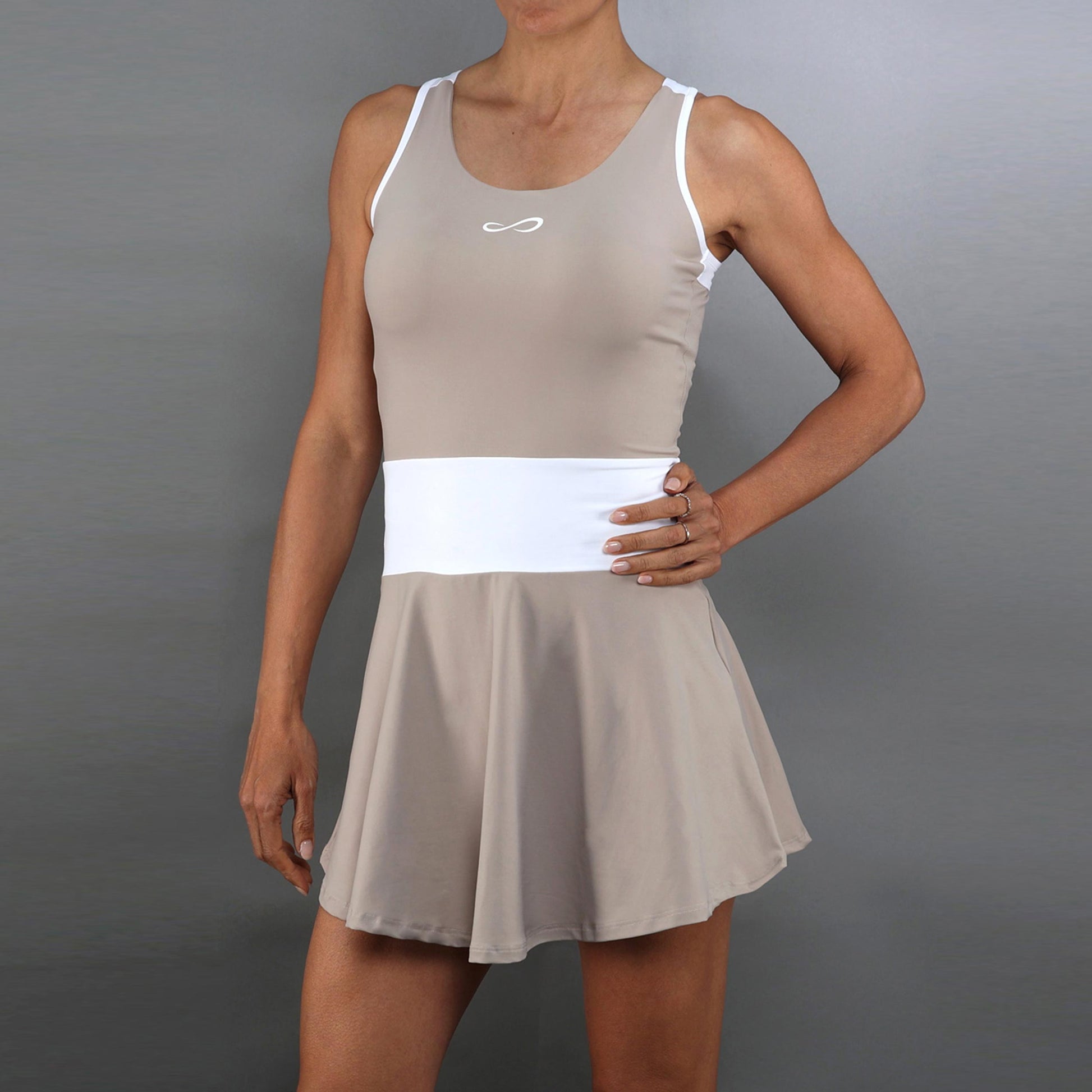 Endless Orbit Kjole Damer-beige, hvid