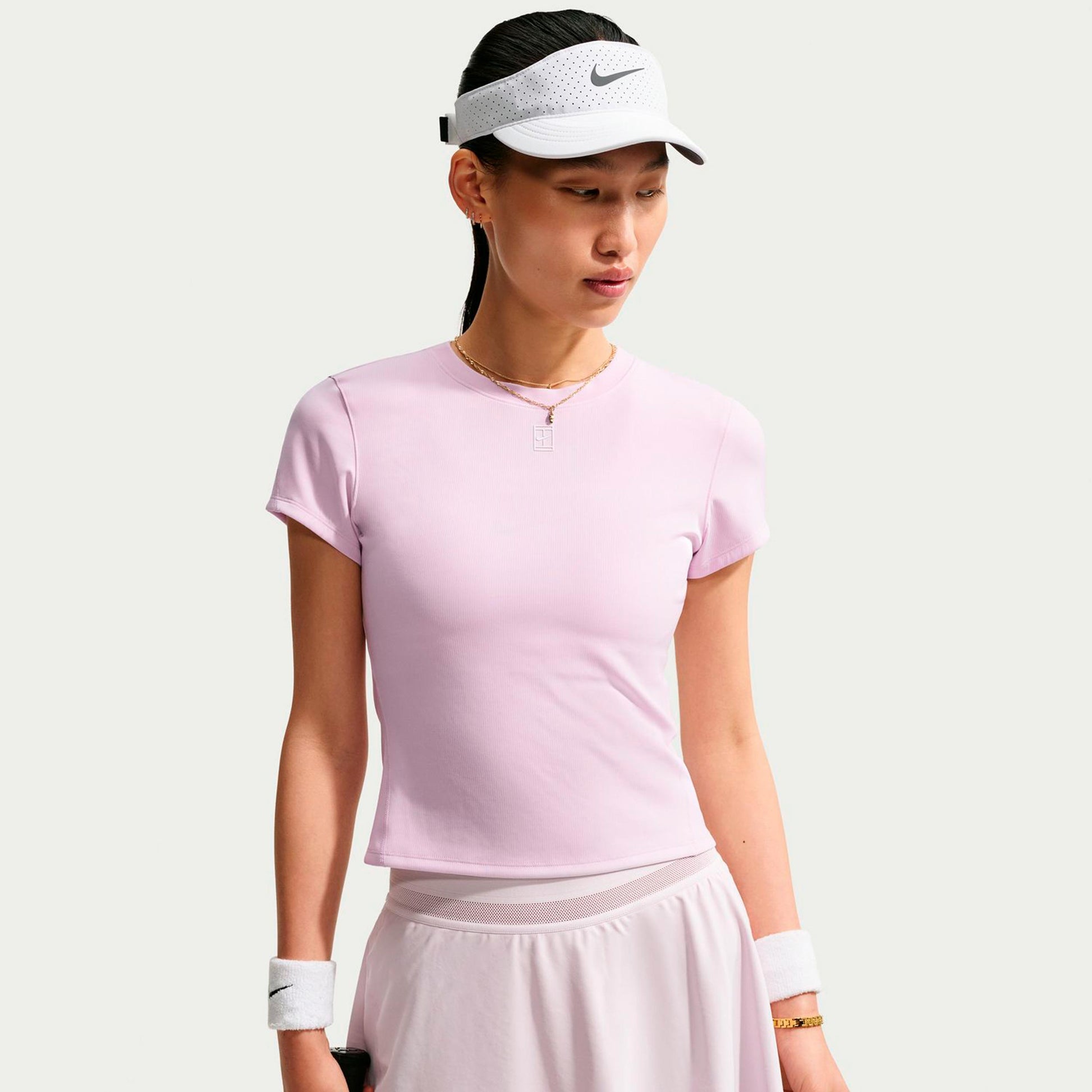Nike Court Dri-FIT Advantage T-shirt Damer - pastelrosa