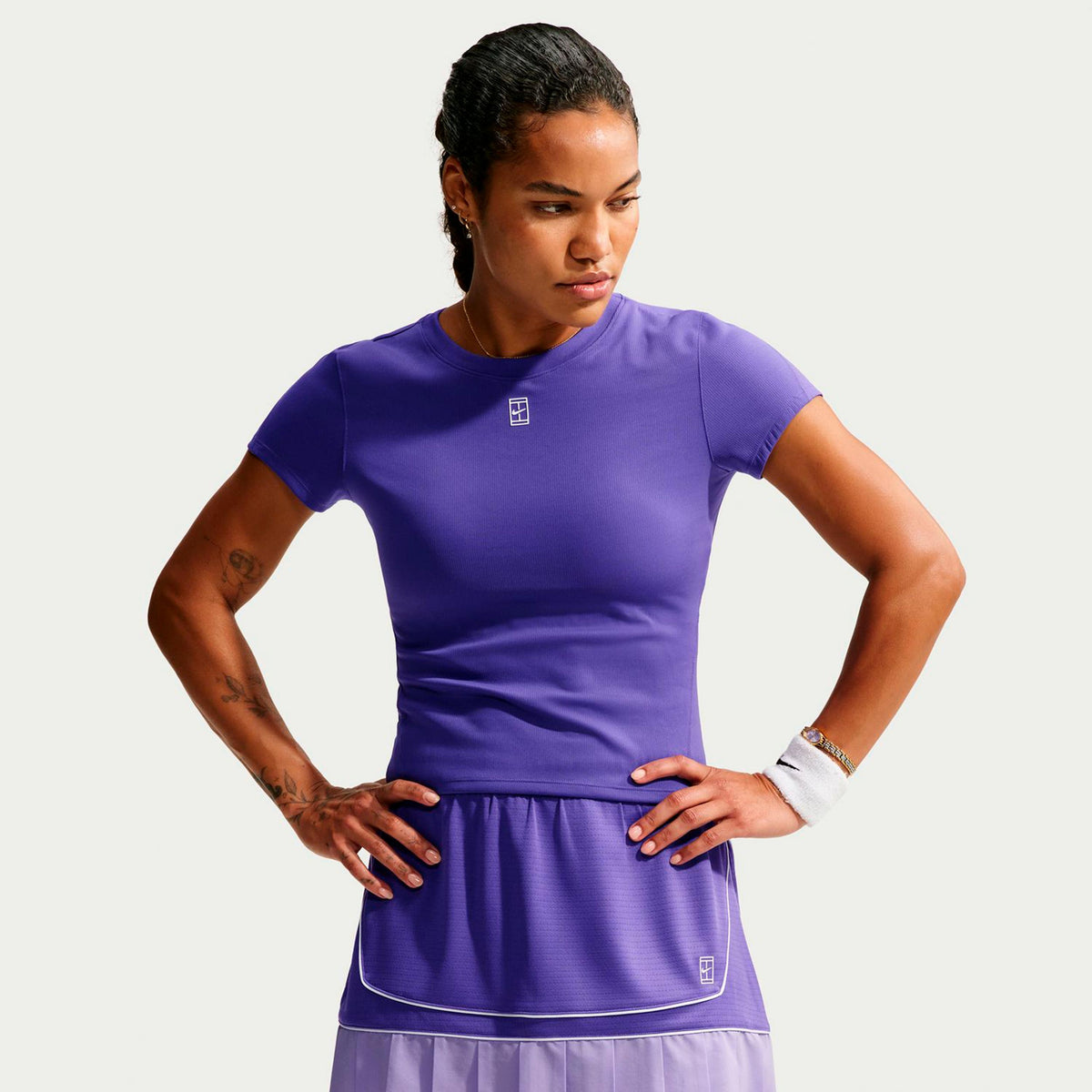 Nike Court Dri-FIT Advantage T-shirt Damer - lilla