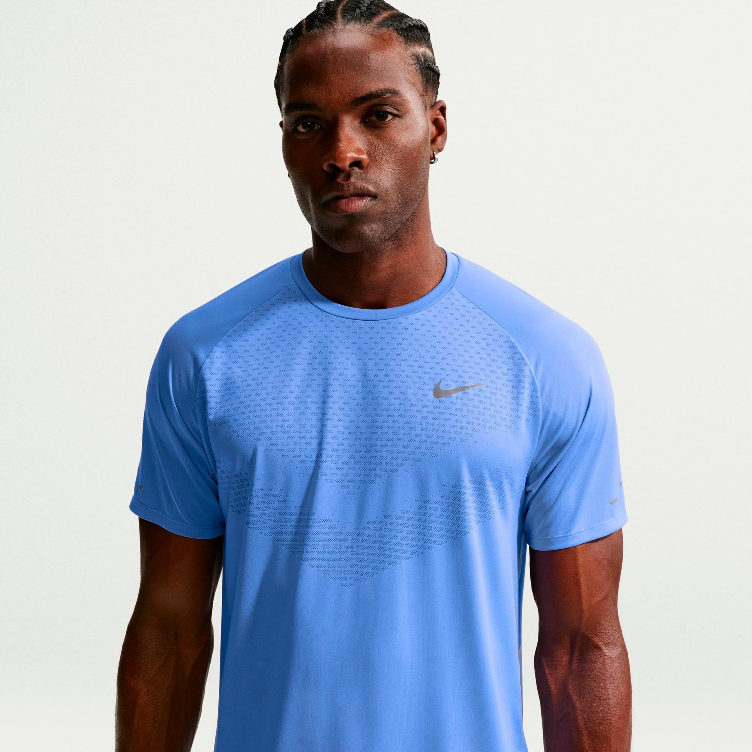 Nike Stride Løbetrøje Herrer - blå, sølv