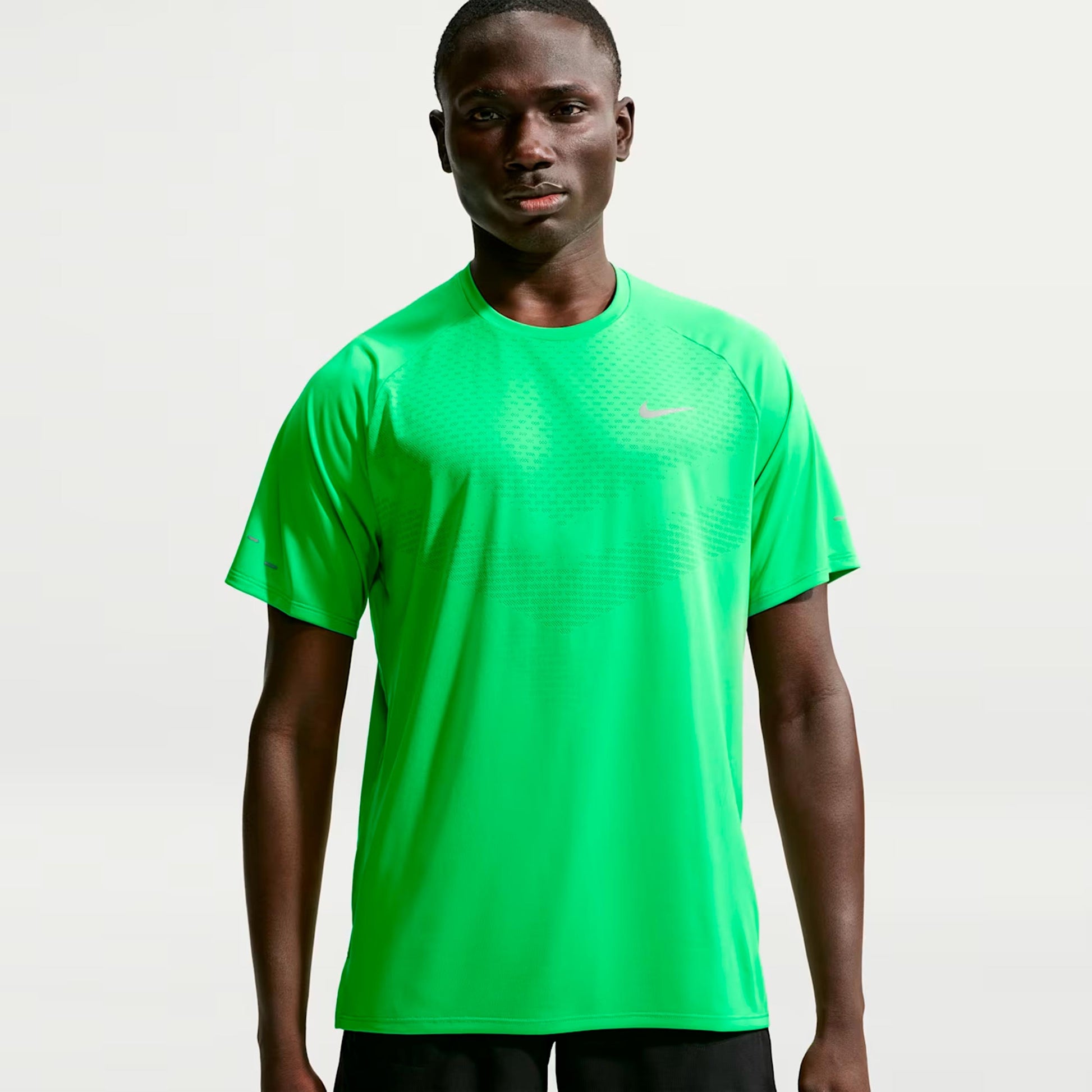 Nike Stride  Løbetrøje Herrer - grøn, sølv