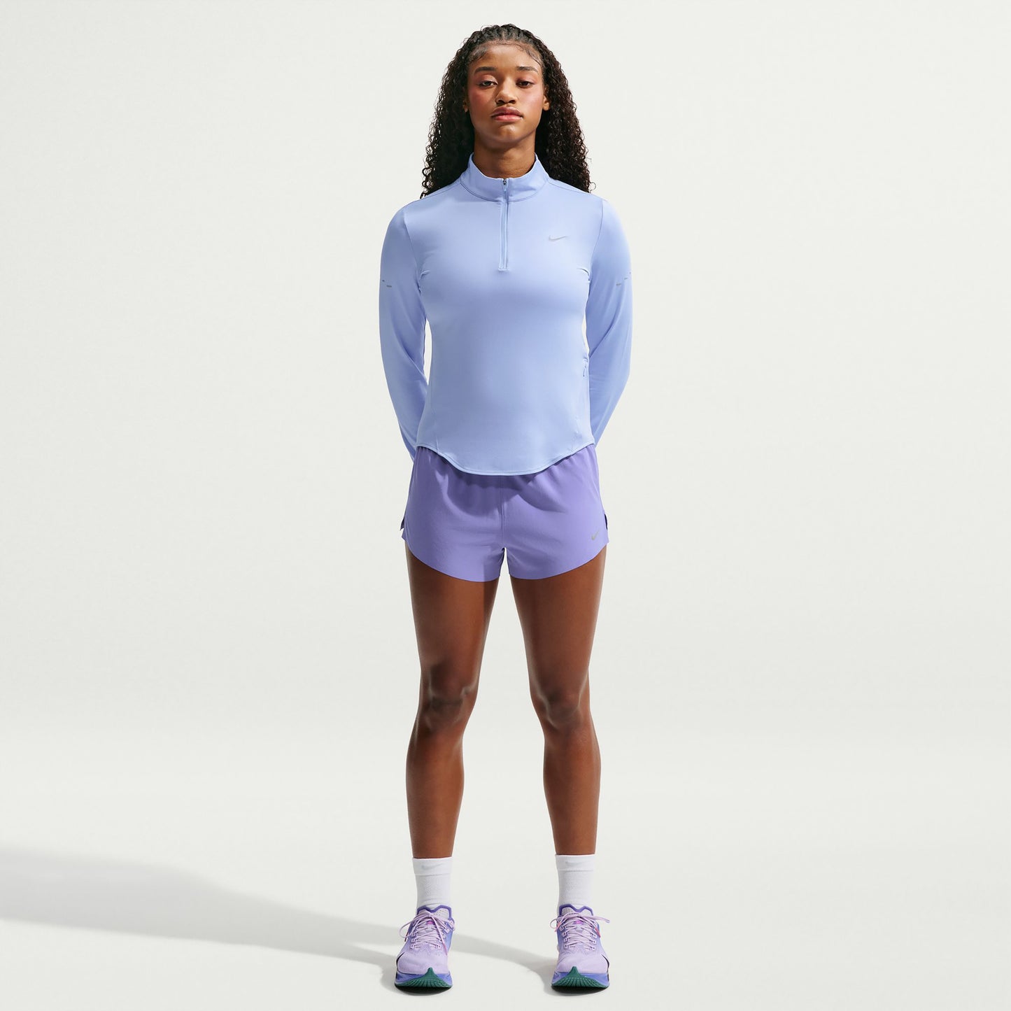 Nike Swift Half-Zip  Løbetrøje Damer - lyseblå, sølv