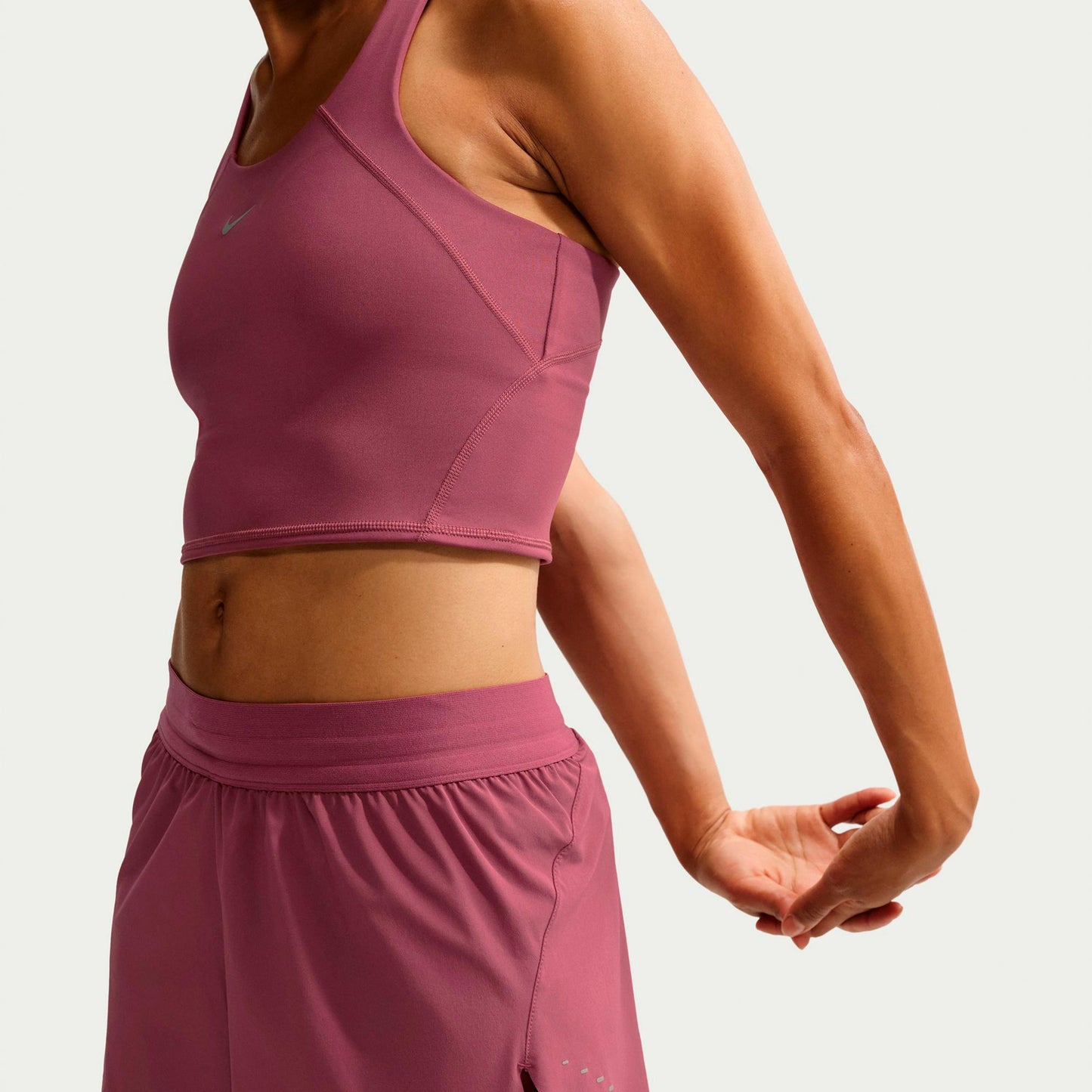 Nike Swift 2in1  Løbeshorts Damer - mauve, sølv