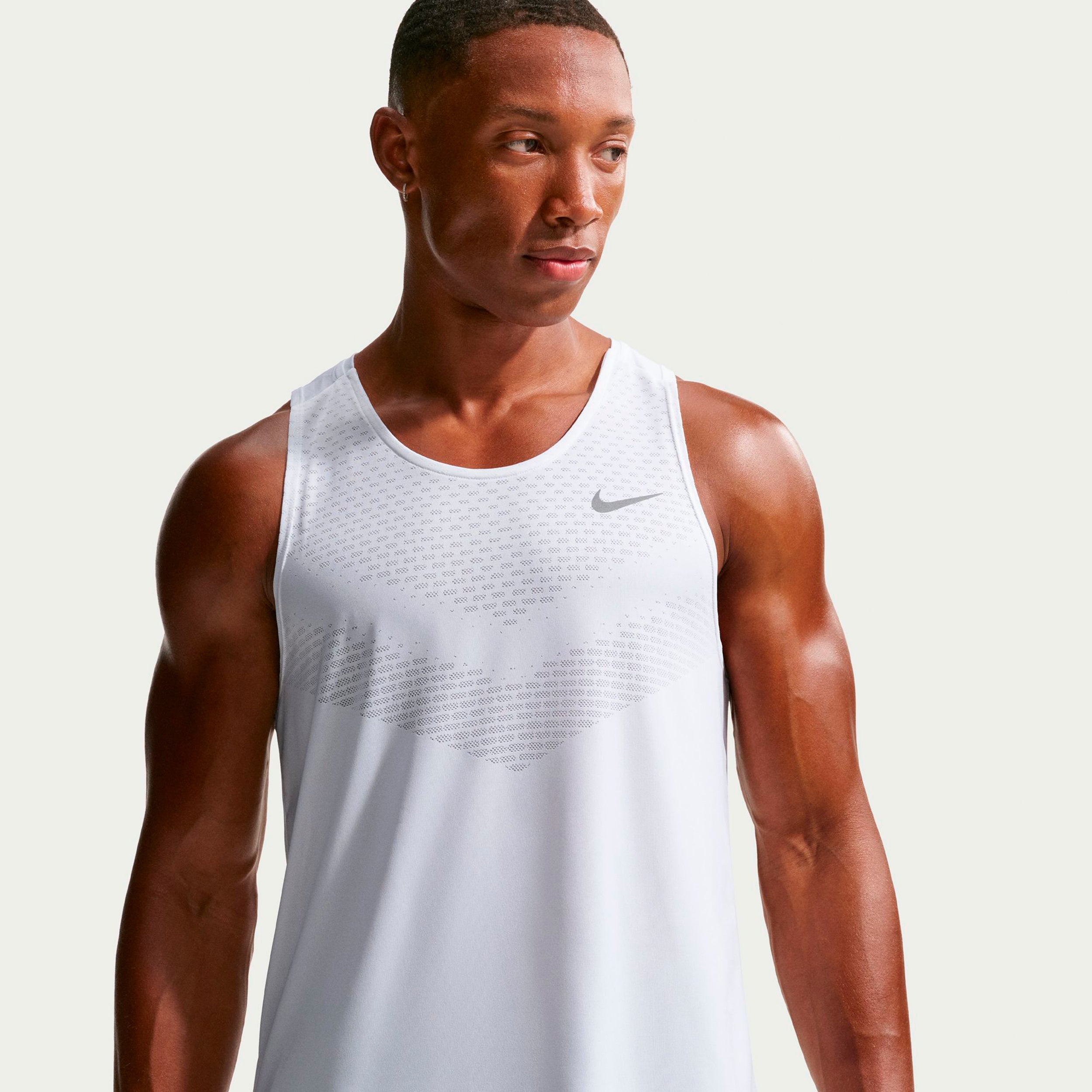 Nike Stride Løbetrøje Herrer - hvid, sølv