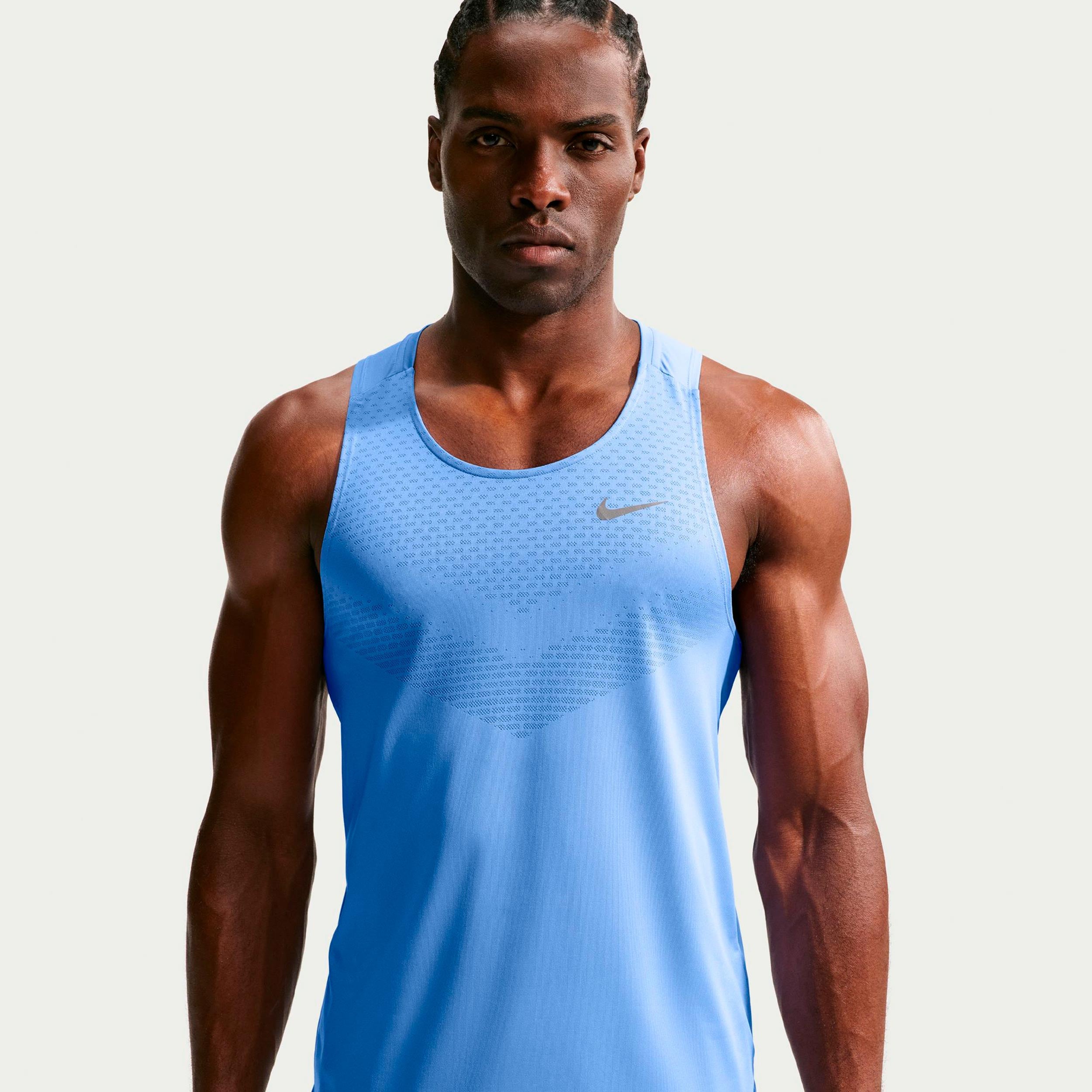 Nike Stride Løbetrøje Herrer - blå, sølv