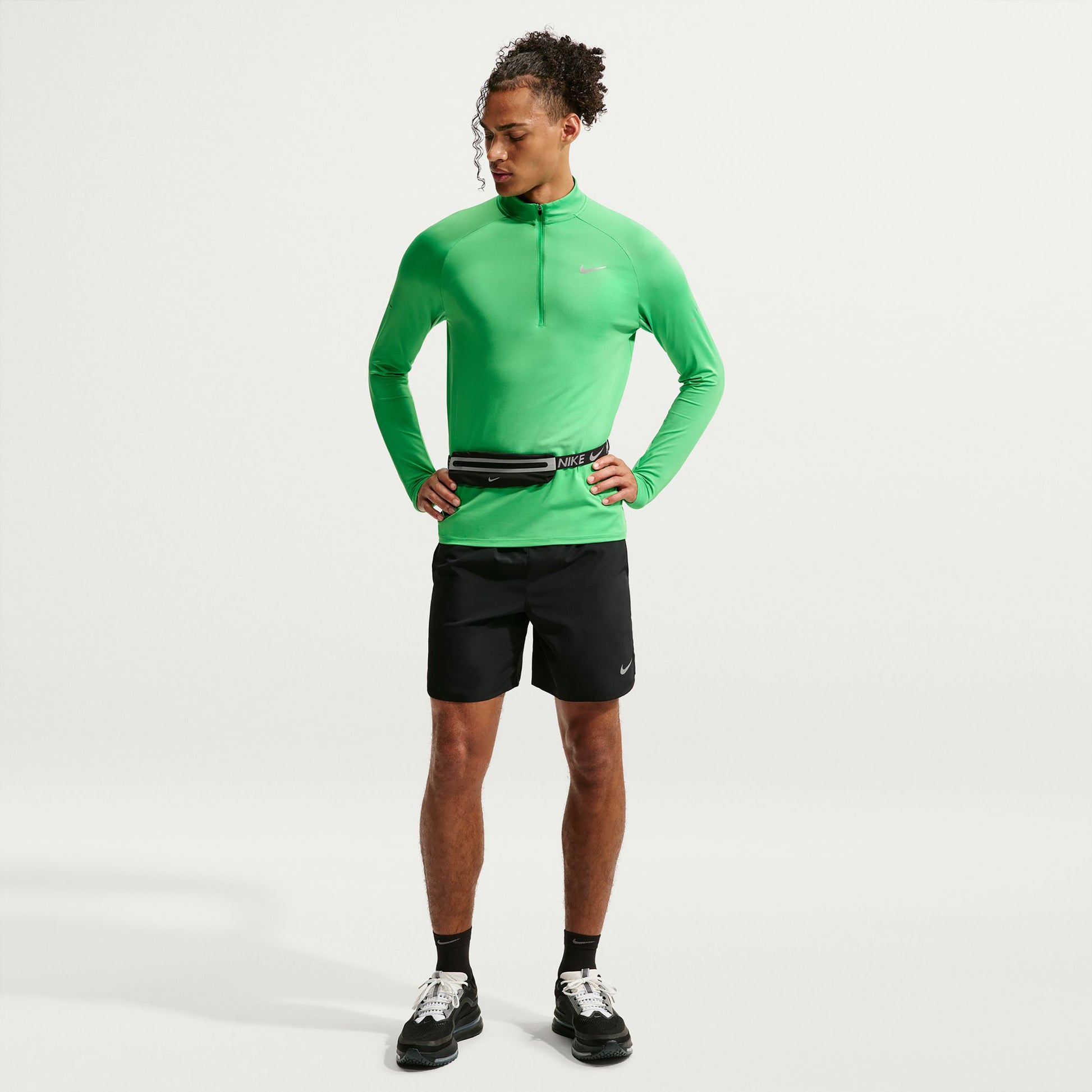 Nike Stride Half-Zip  Løbetrøje Herrer - grøn, sølv