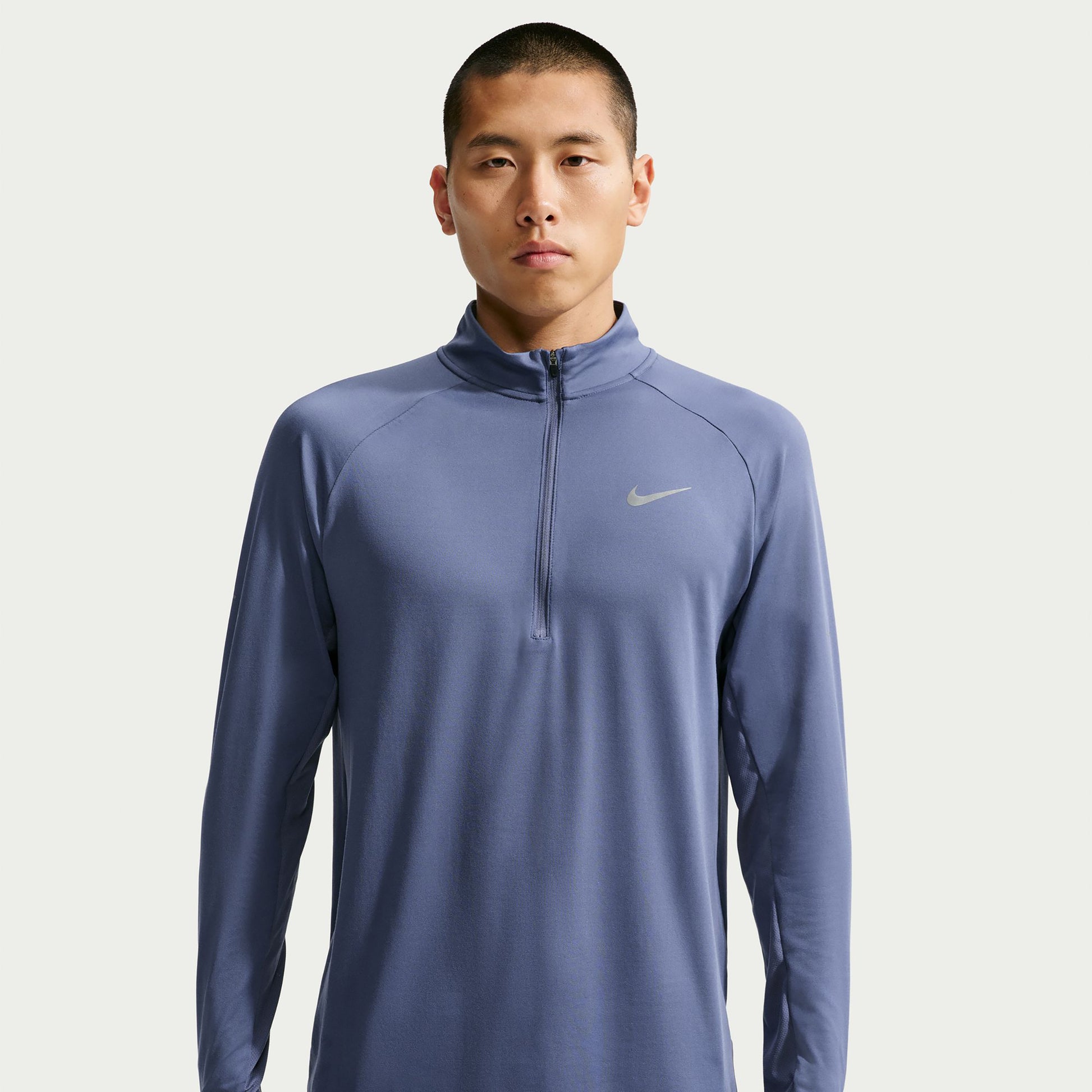 Nike Stride Half-Zip  Løbetrøje Herrer - blå-grå, sølv