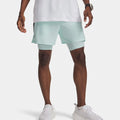 Launch 5in 2in1  Løbeshorts Herrer-mint, sort