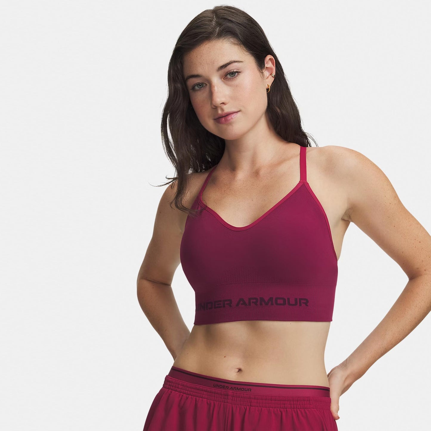 Under Armour Vanisheamle Low Sports-BH Damer - rød, mørkerød