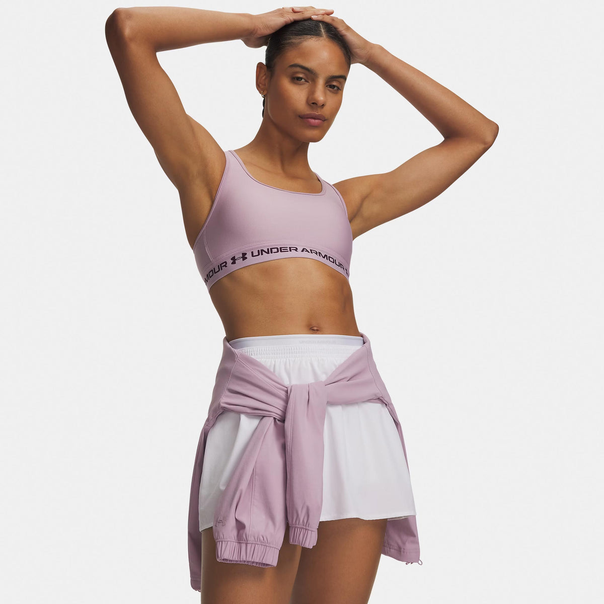 Under Armour Crossback Middle Sports-BH Damer - bær, violett