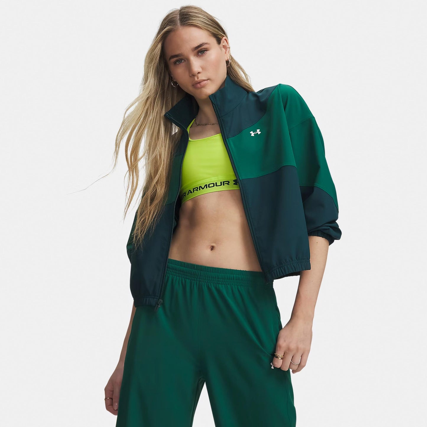 Under Armour Rival Woven Træningsjakke Damer - grøn