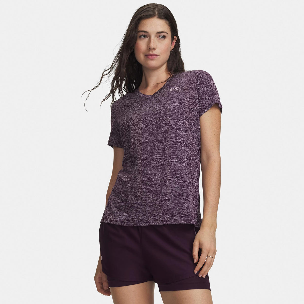 Under Armour Tech Twist T-shirt Damer - lilla, gammel lyserød