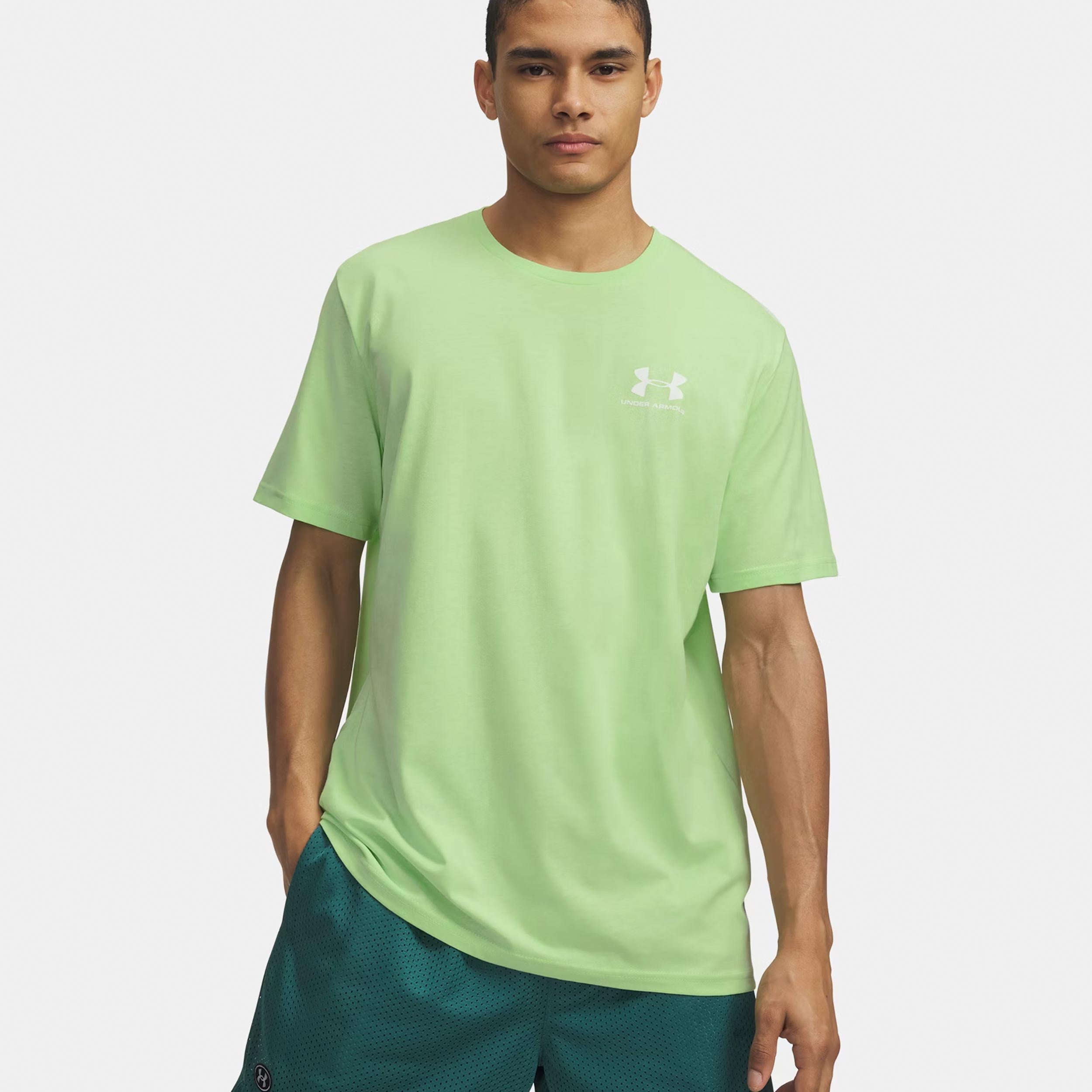 Under Armour Sportstyle Left Chef T-shirt Herrer-grøn, hvid