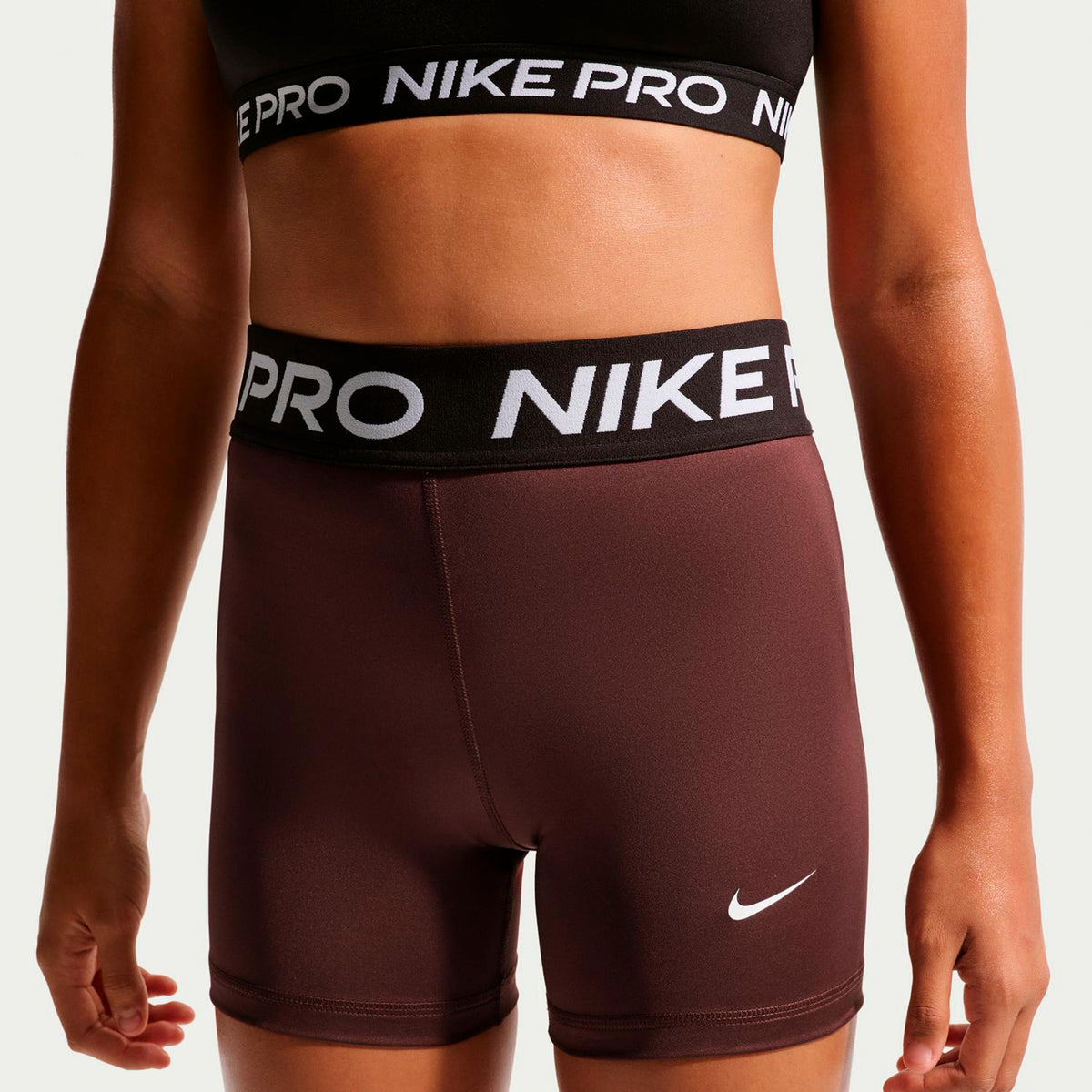 Nike Dri-Fit Big Kids 3in Boldshorts Pige - brun