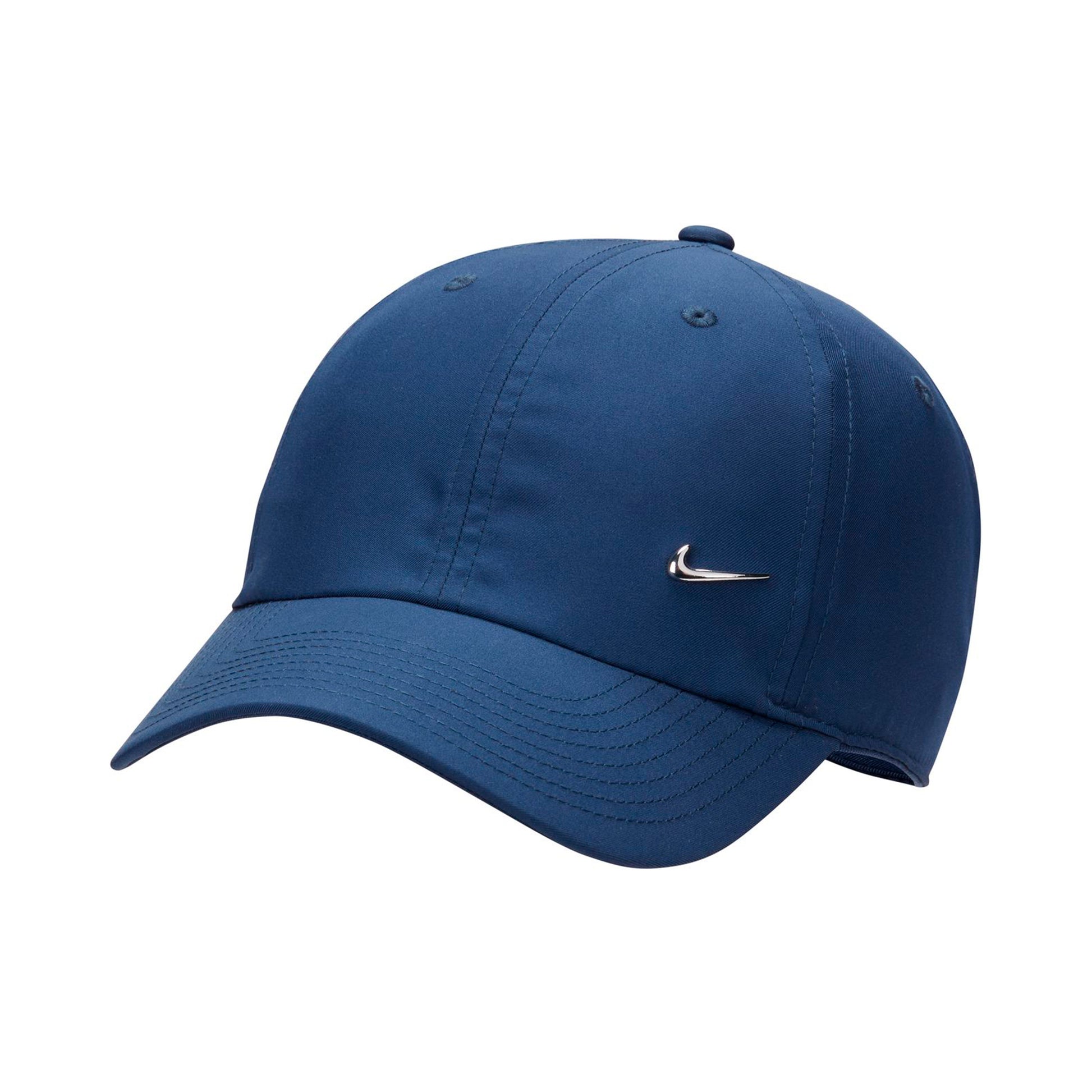 Nike Dri-Fit Club Cap Unisex - mørkeblå, sølv