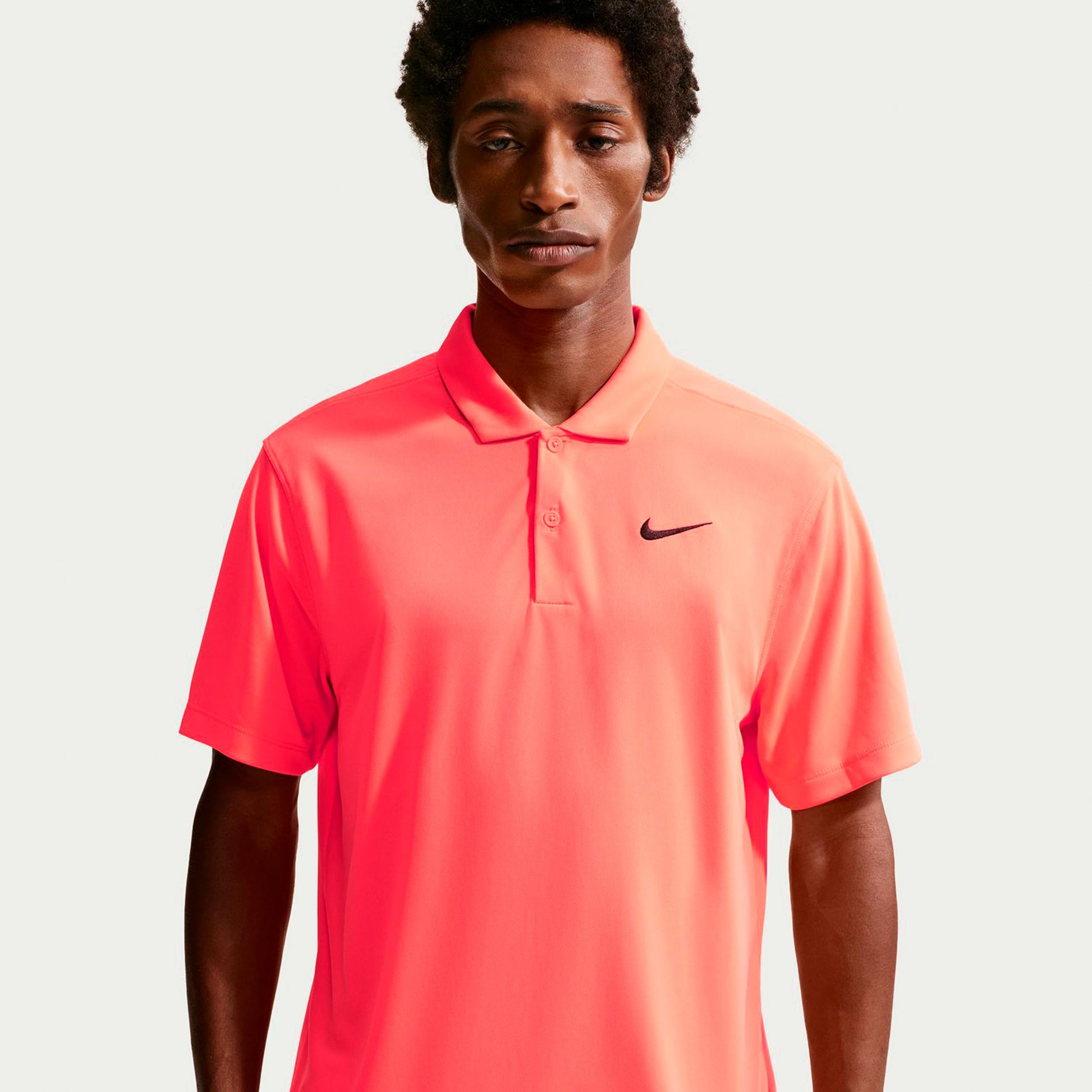 Nike Dri-Fit Victory Court Solid Polo Herrer - koral, sort