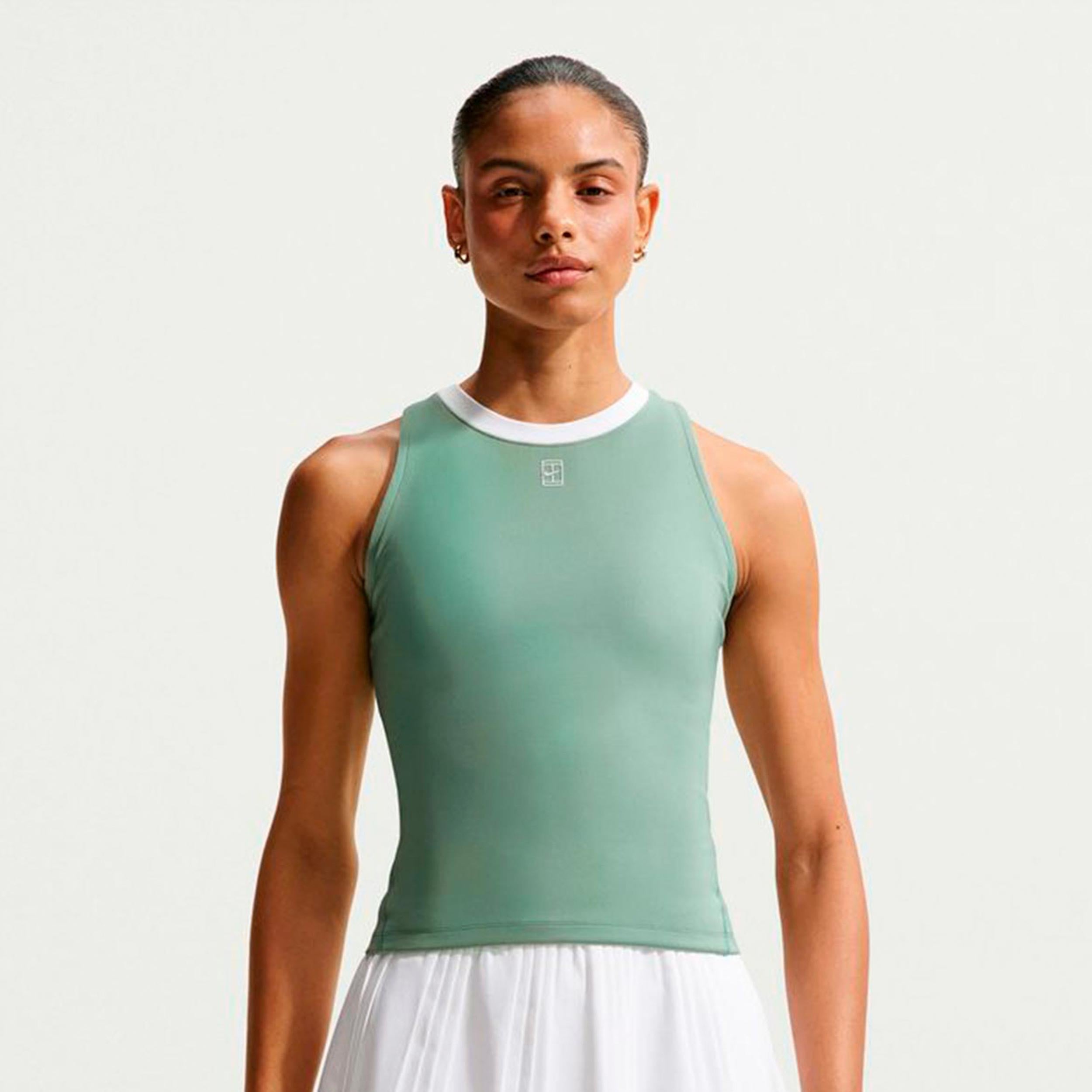 Nike Court Dri-FIT Advantage Tanktop Damer - grågrøn, hvid