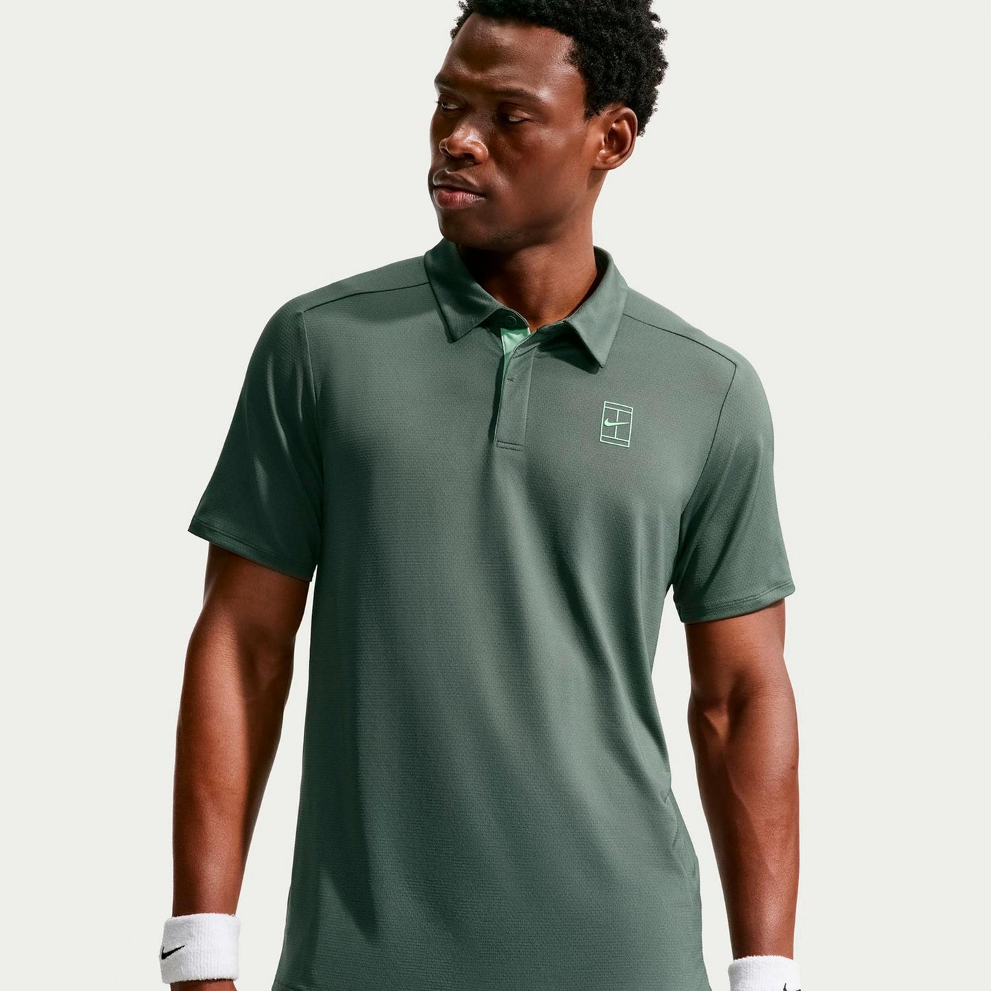 Nike Jannik Sinner Court Dri-FIT Advantage Polo Herrer - grågrøn