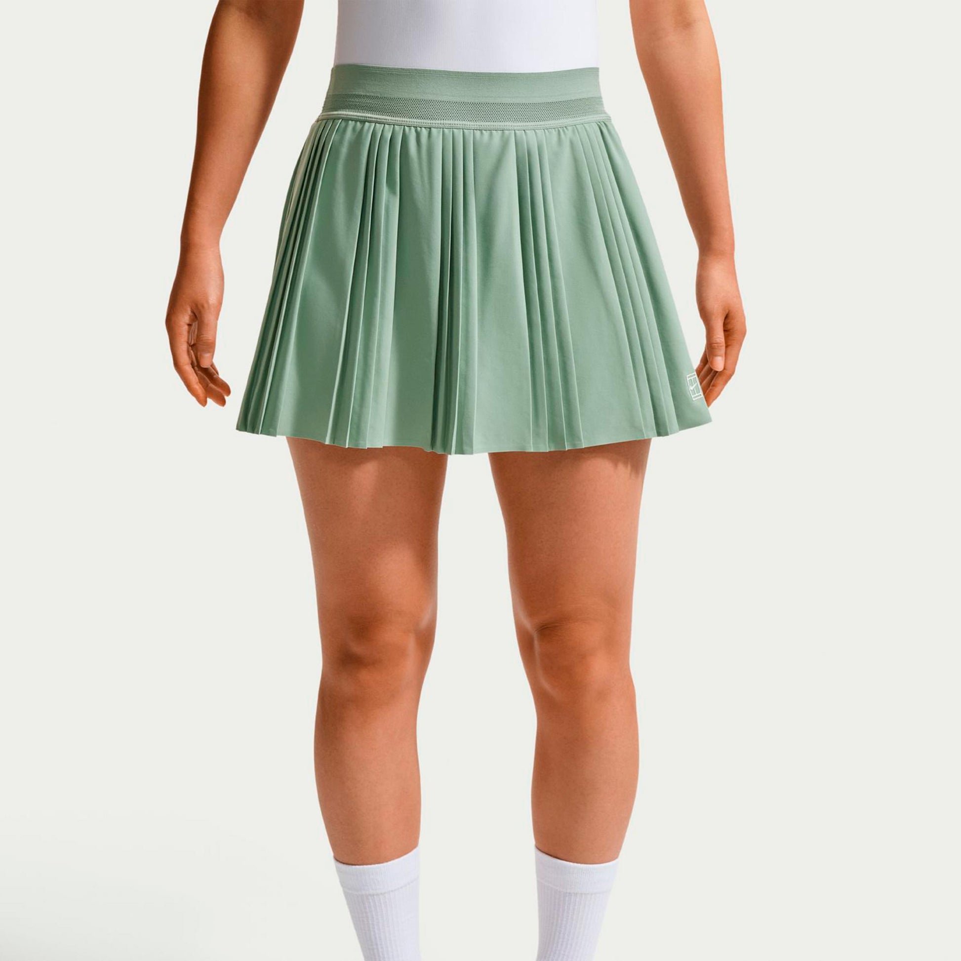 Nike Court Dri-FIT Advantage Ace Nederdel Damer - grågrøn, hvid