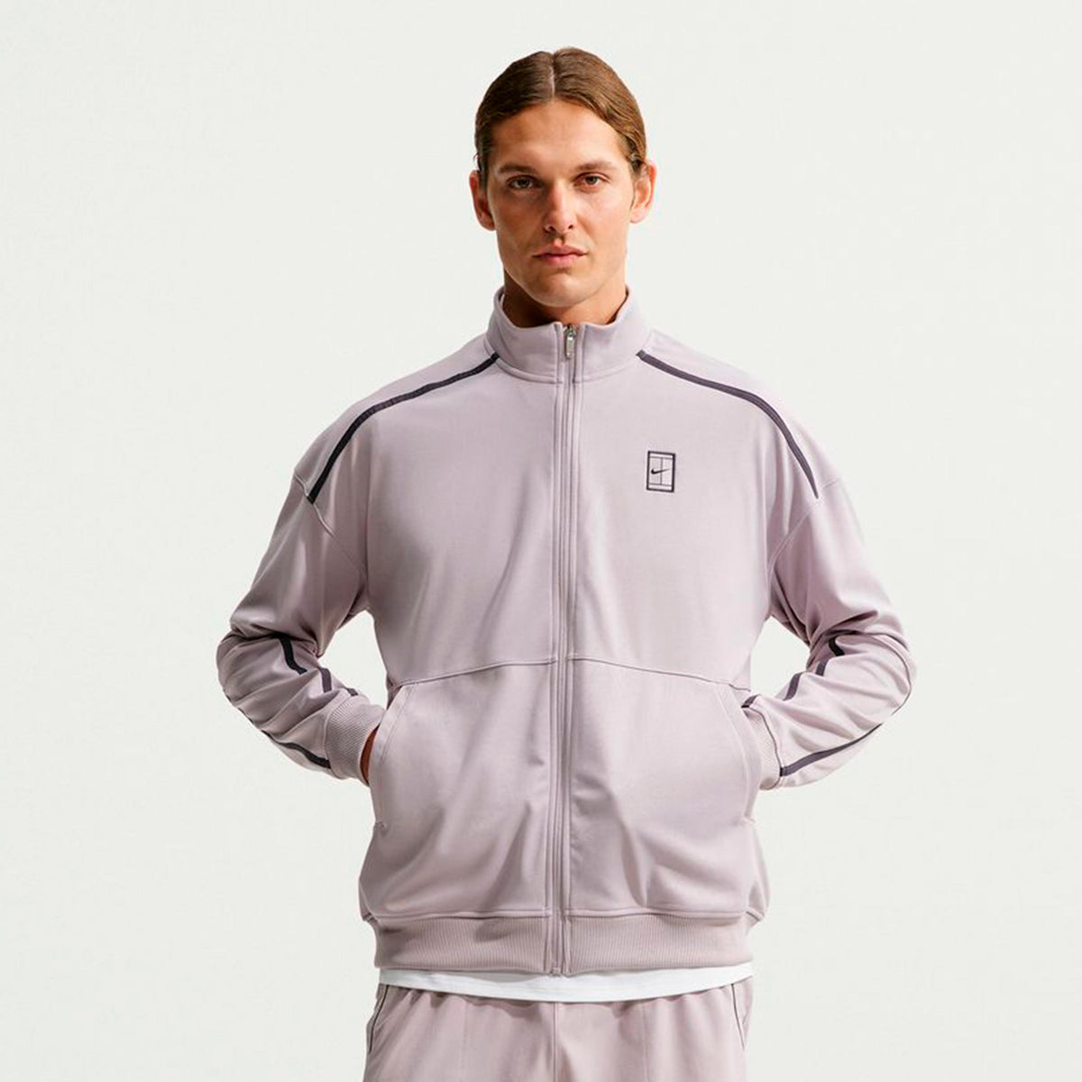 Nike Court Heritage Træningsjakke Herrer - grå, syren