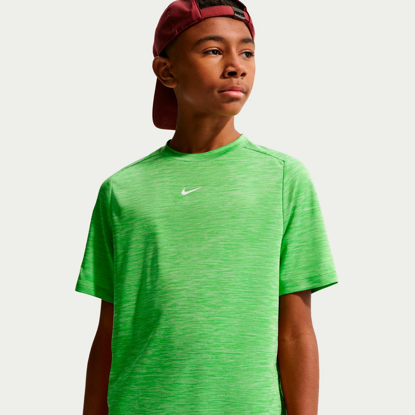 Nike Dri-FIT Multi Heather T-shirt Børn-grøn, hvid