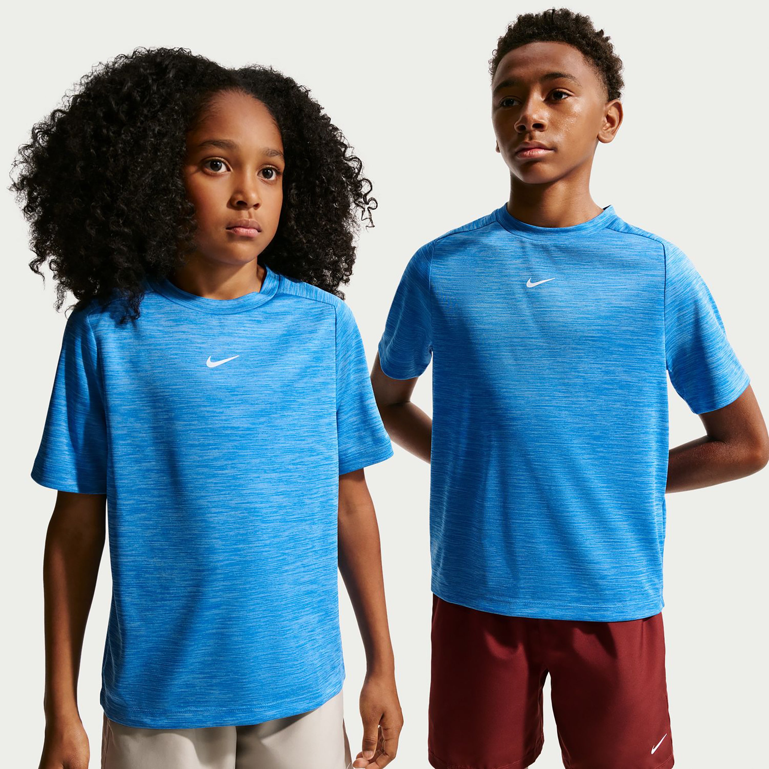 Nike Dri-FIT Multi Heather T-shirt Børn - lyseblå