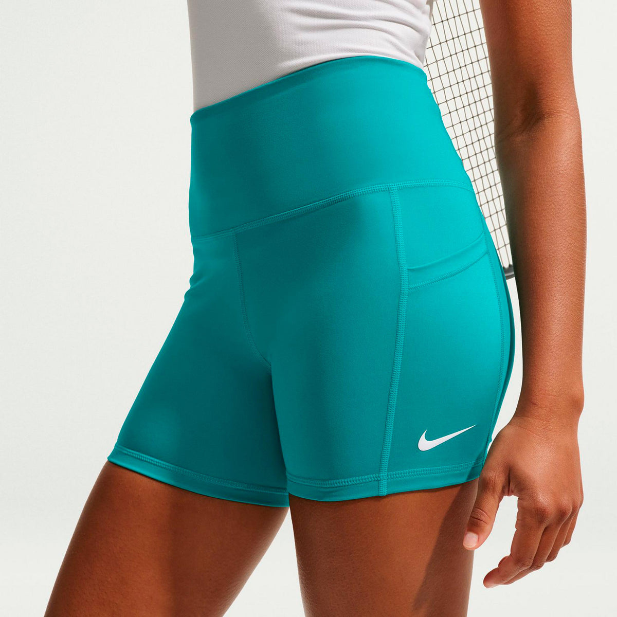 Nike Court Dri-Fit Ball Boldshorts Damer - turkis, hvid