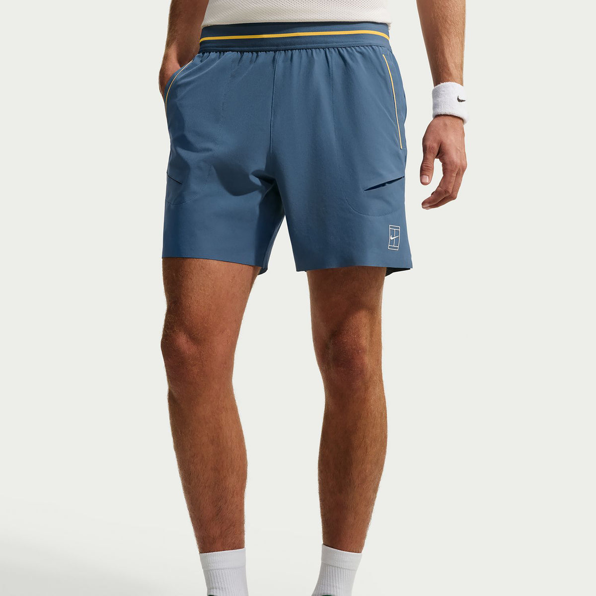Nike Court Dri-FIT Advantage 6in Shorts Herrer - blå-grå, orange