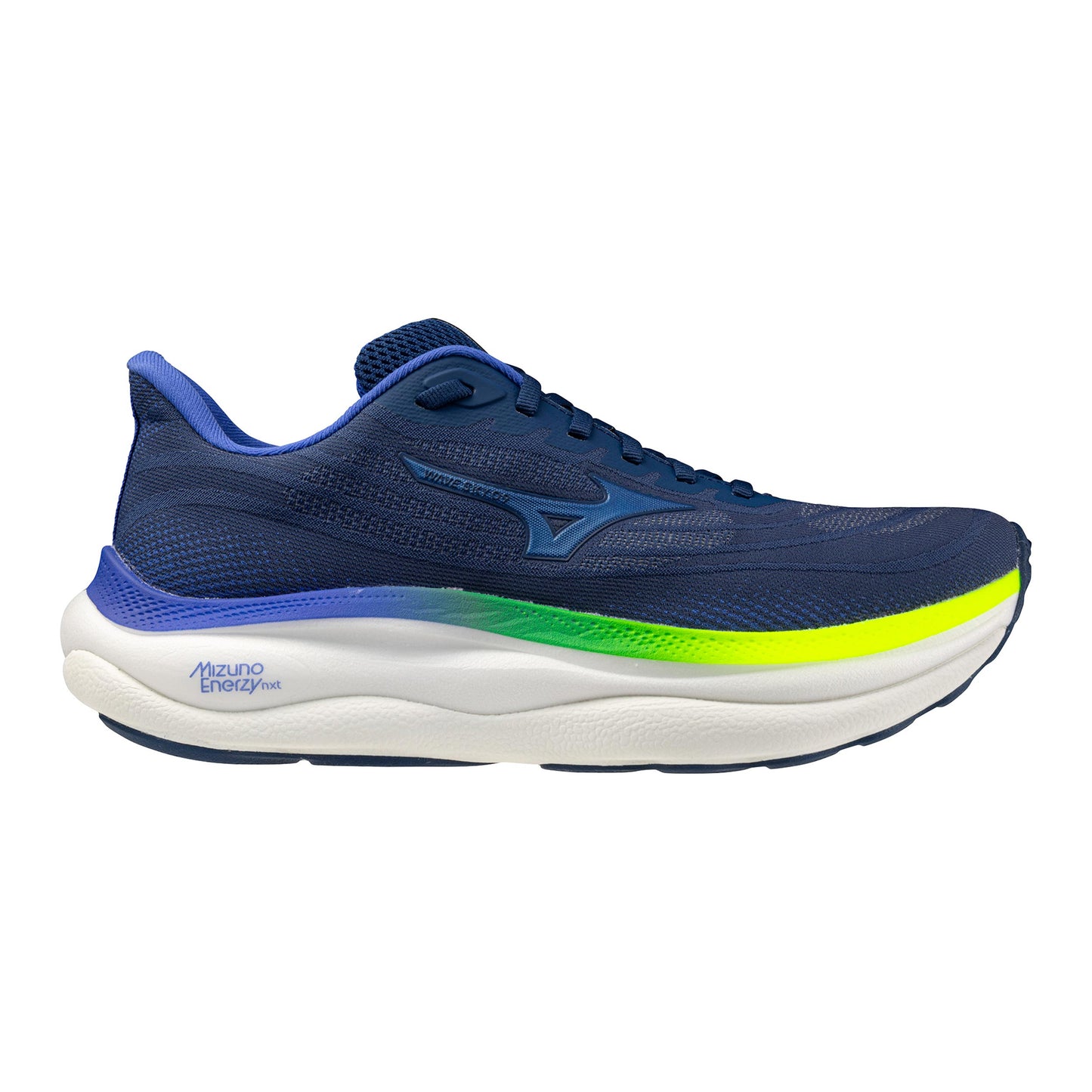 Mizuno Wave Sky 9  Neutral sko Herrer - mørkeblå, neongul