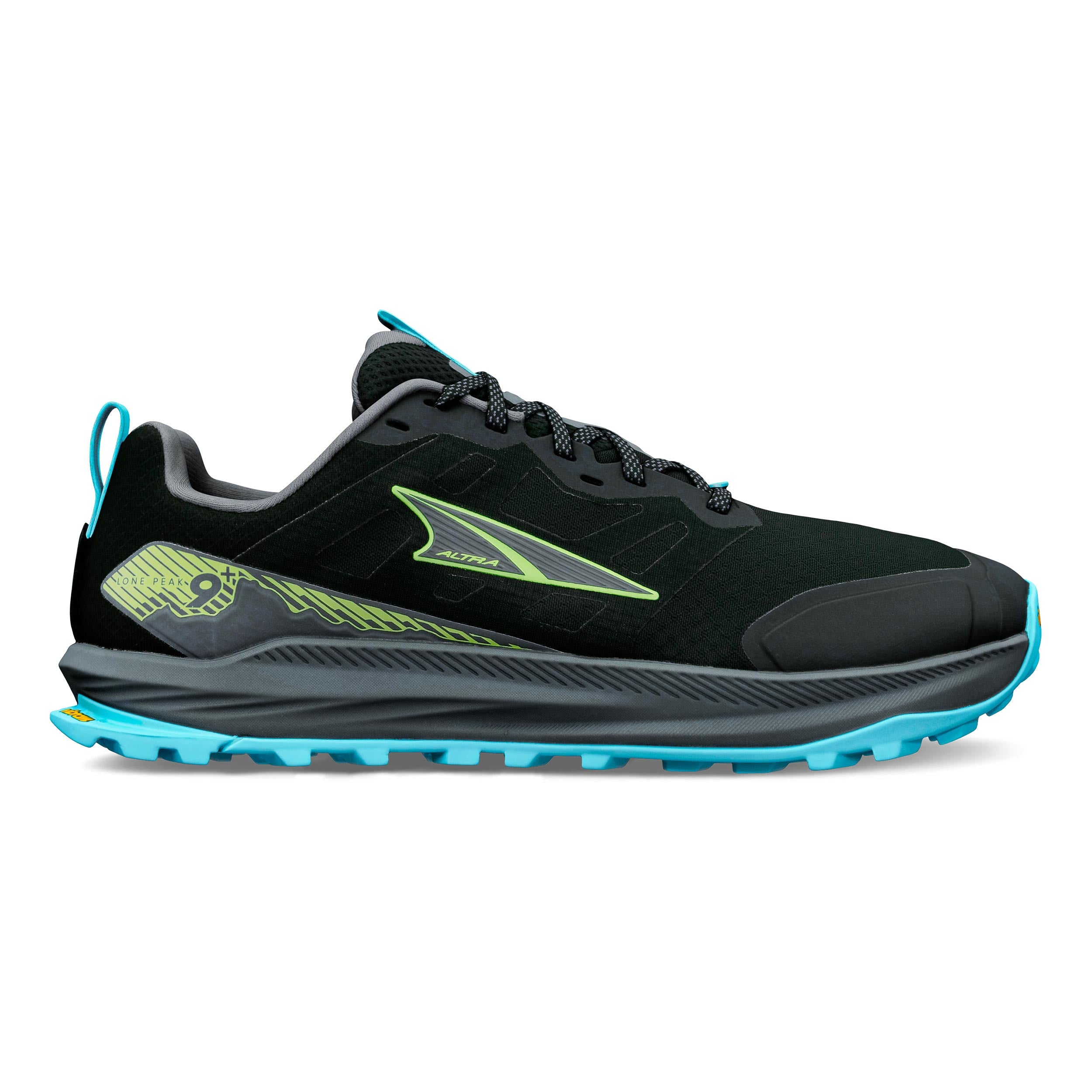 Altra Lone Peak 9+ Trailsko Herrer - sort, lime