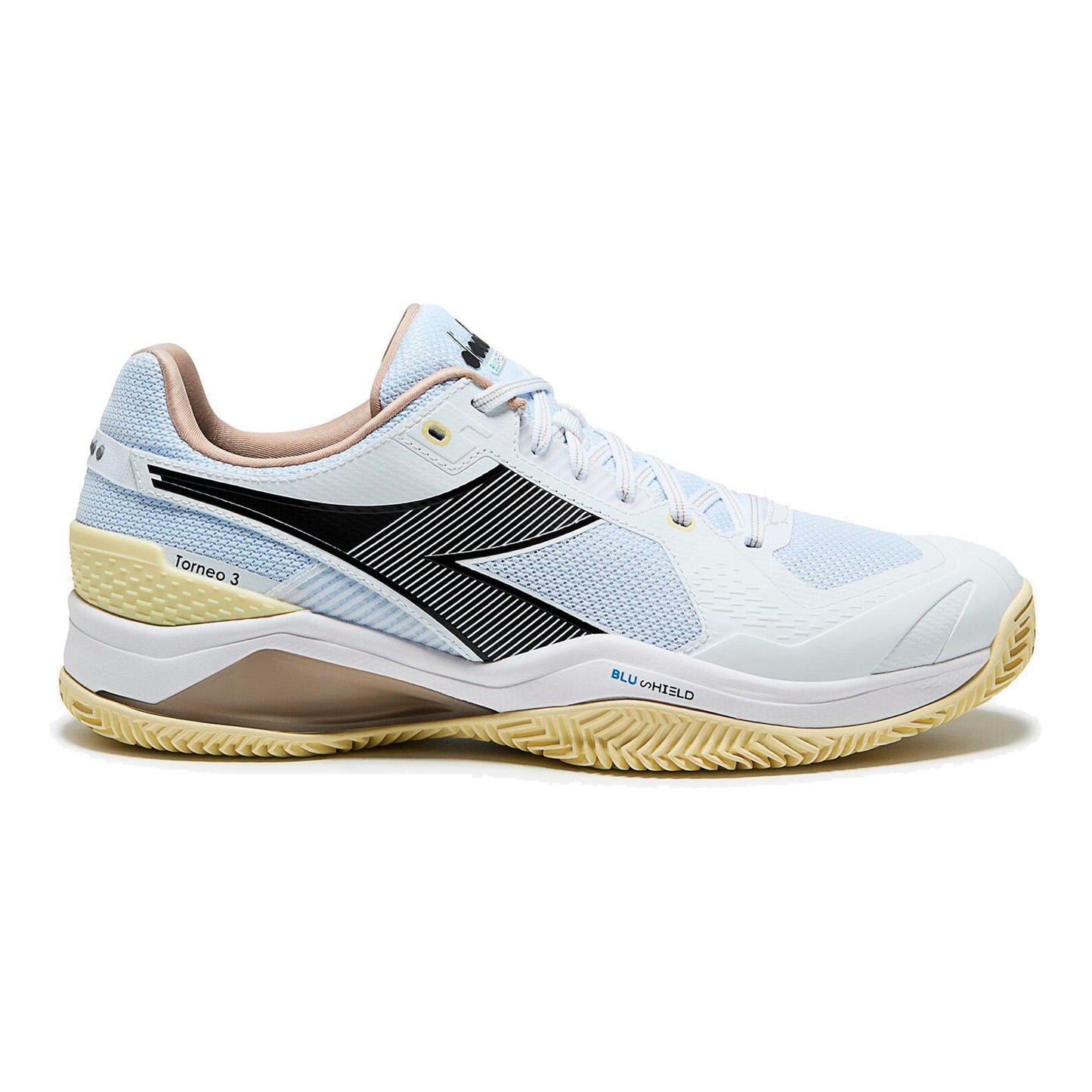 Diadora Blushield Torneo 3 Grusbanesko Herrer - hvid, sort