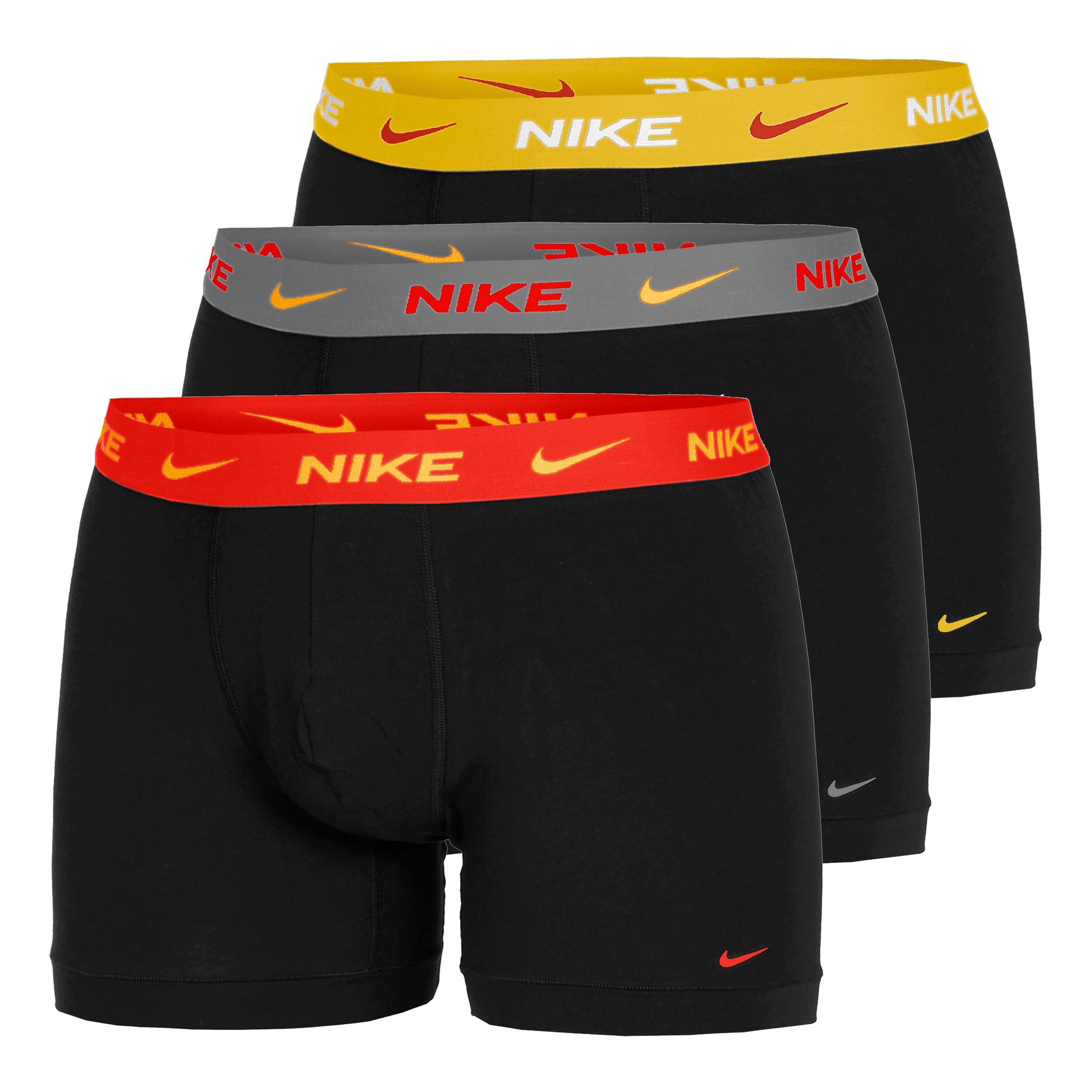 Nike Dri-Fit Essential Micro Trunk Boksershorts - Pakke med 3 Herrer-sort, flerfarvet