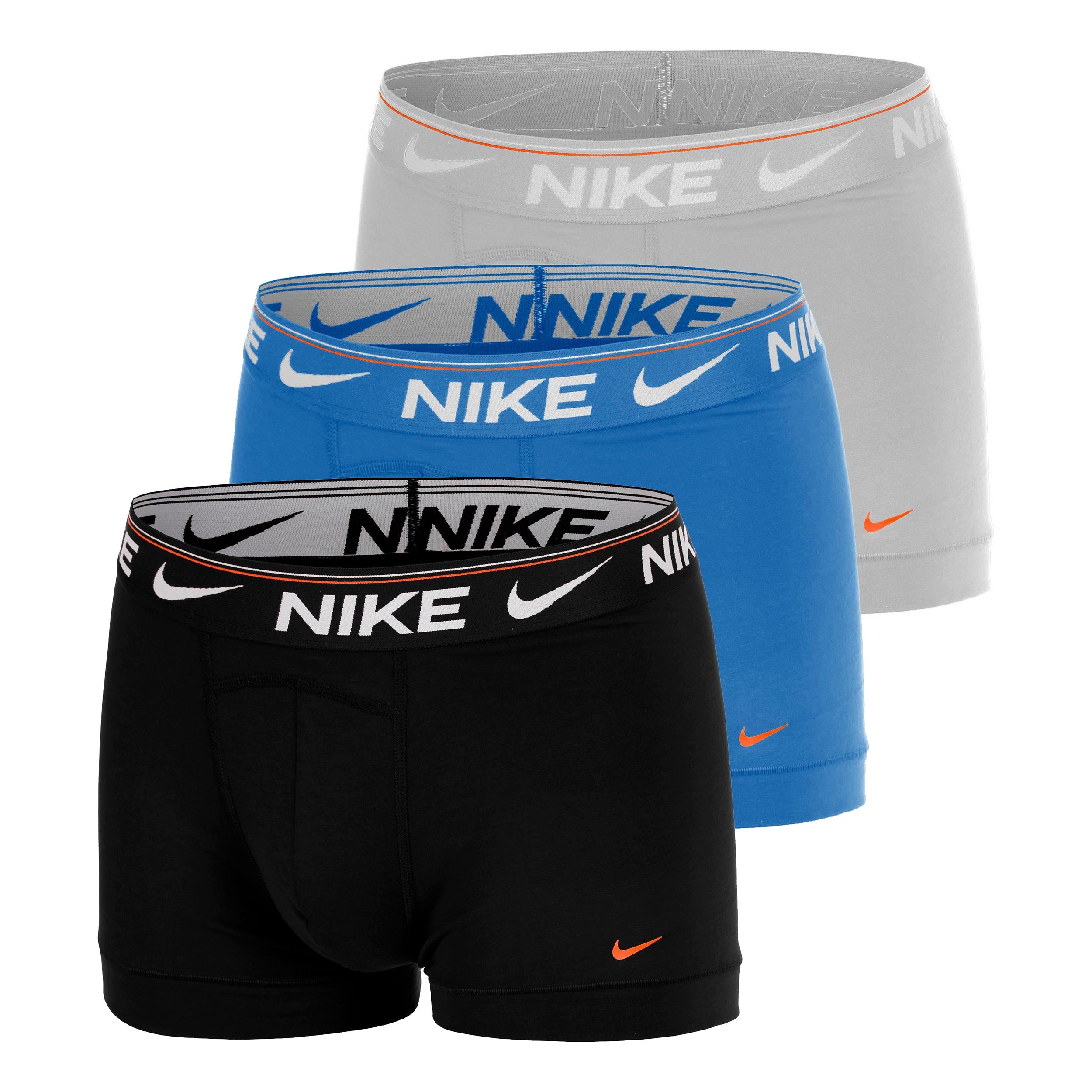 Nike Ultra Comfort Boksershorts - Pakke med 3 Herrer-grå, blå