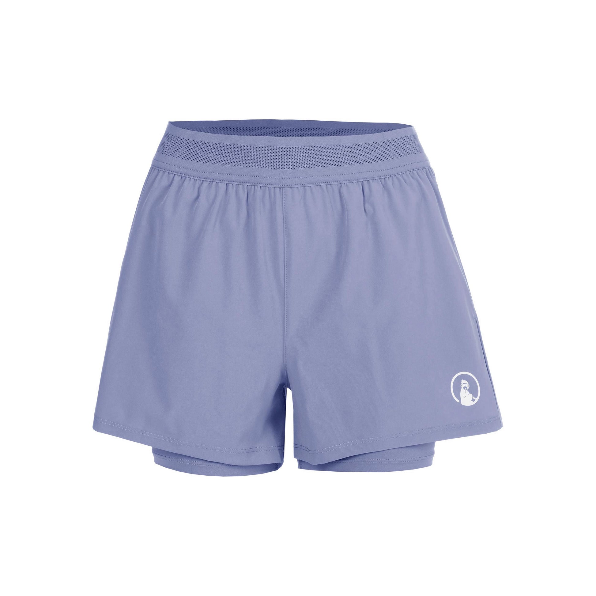 Quiet Please Glow Rematch 2In1 Shorts Damer - blå