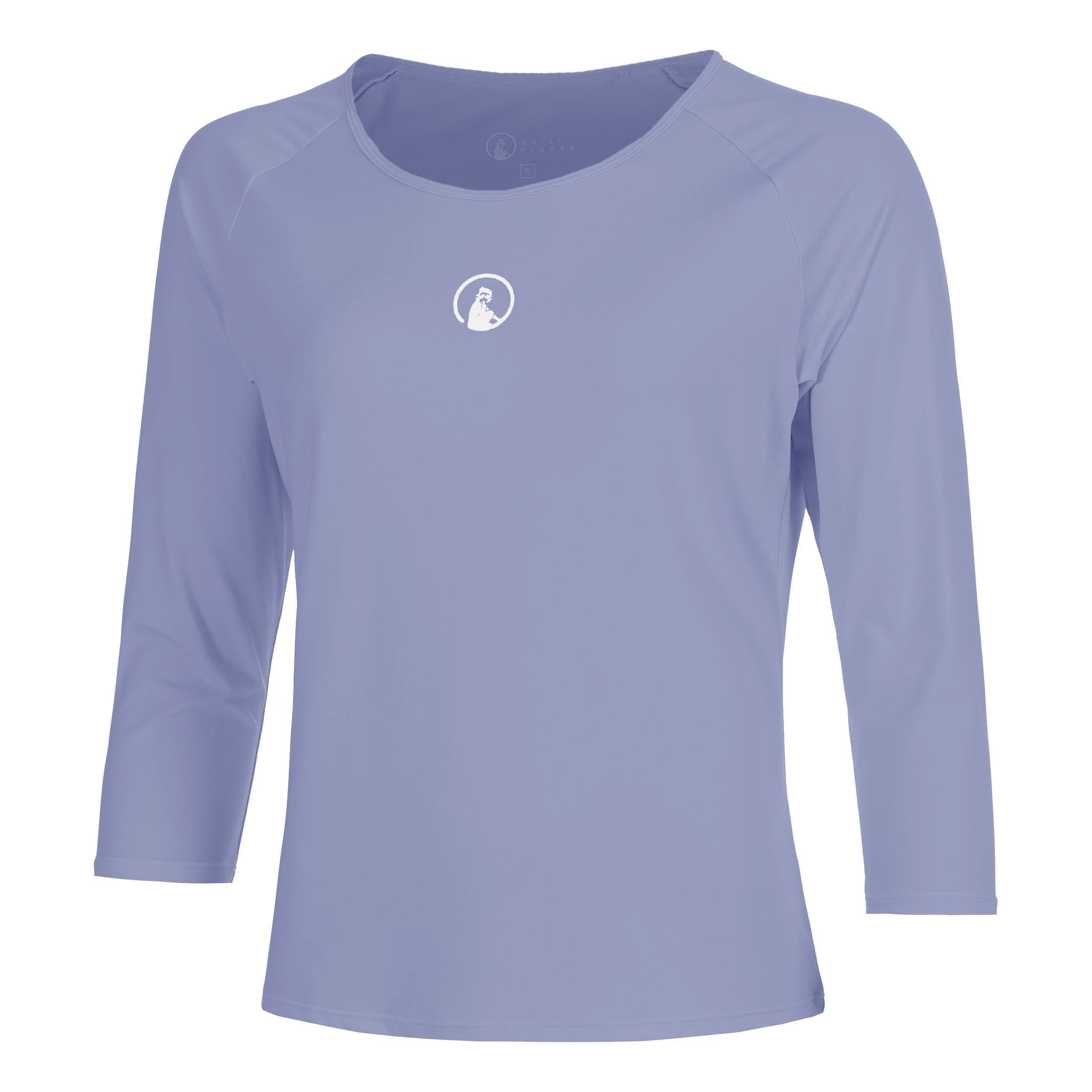 Quiet Please Glow Mixed Shirt, langærmet Damer - blå
