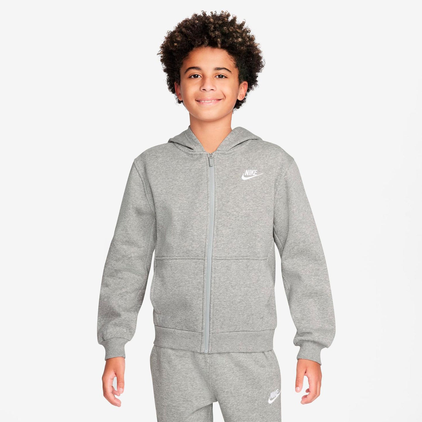 Nike Club Fleece Full-Zip Sweatjakke Børn - grå