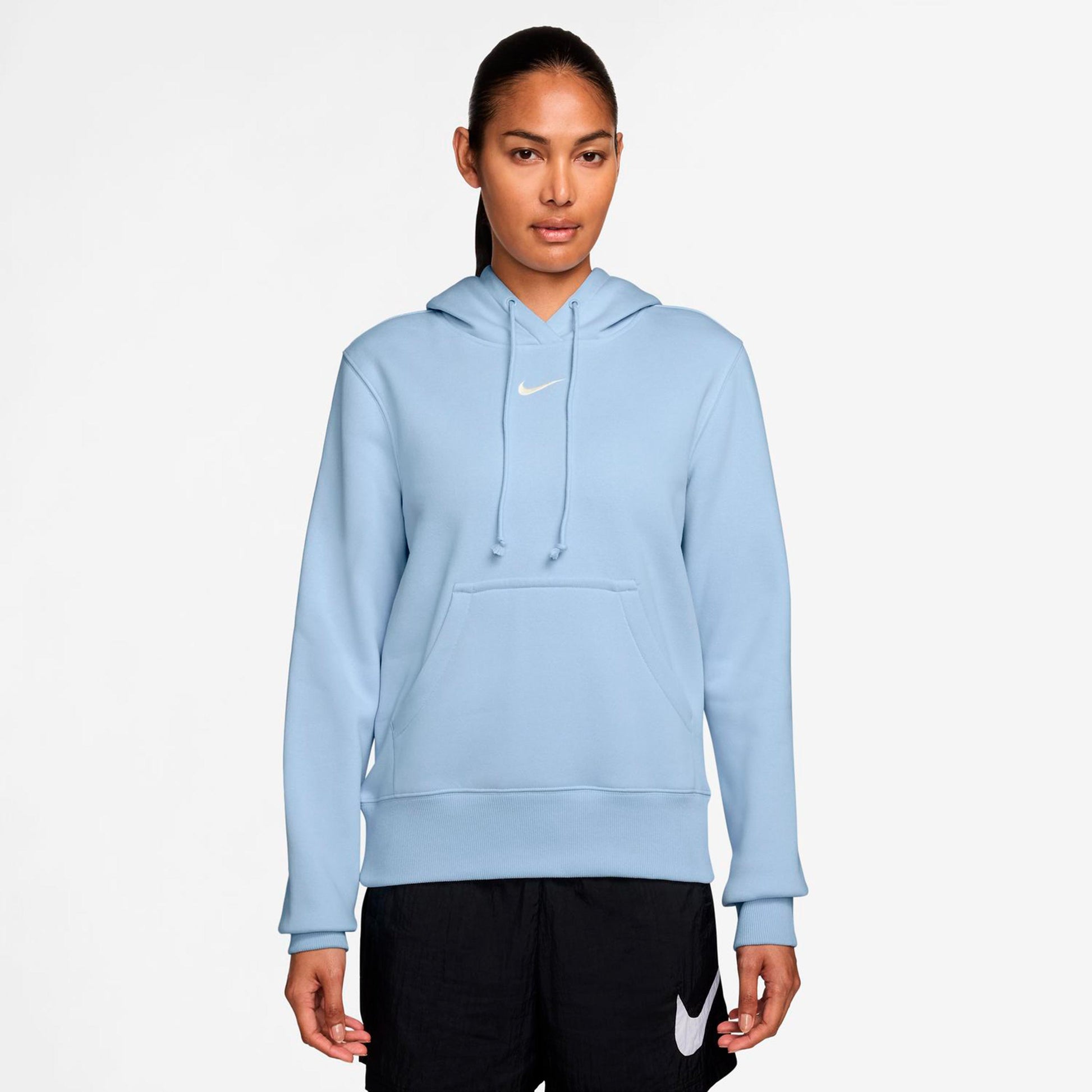 Nike Phoenix Fleece Hættetrøje Damer - lyseblå