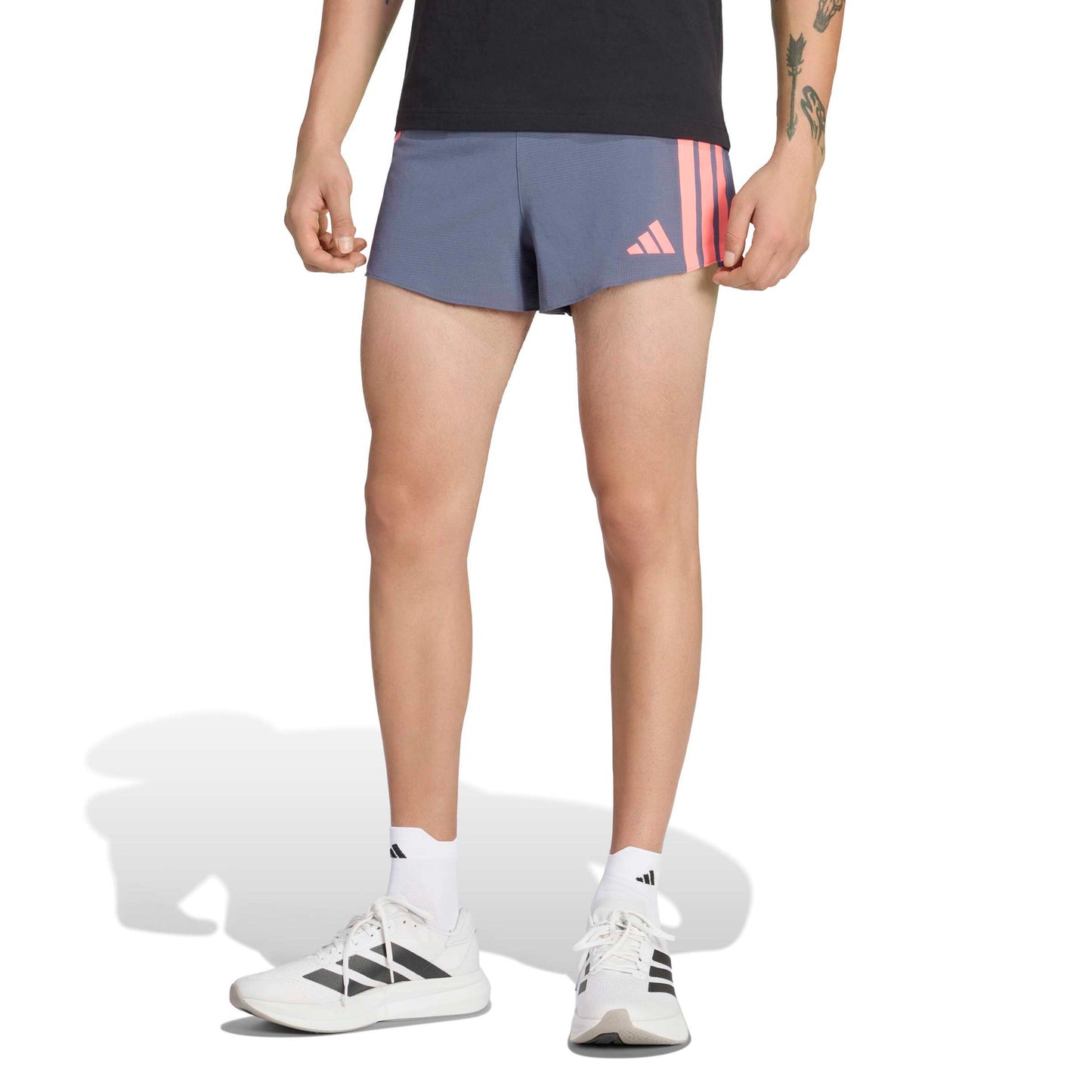 adidas adizero Gel 3in Løbeshorts Herrer - grå, koral