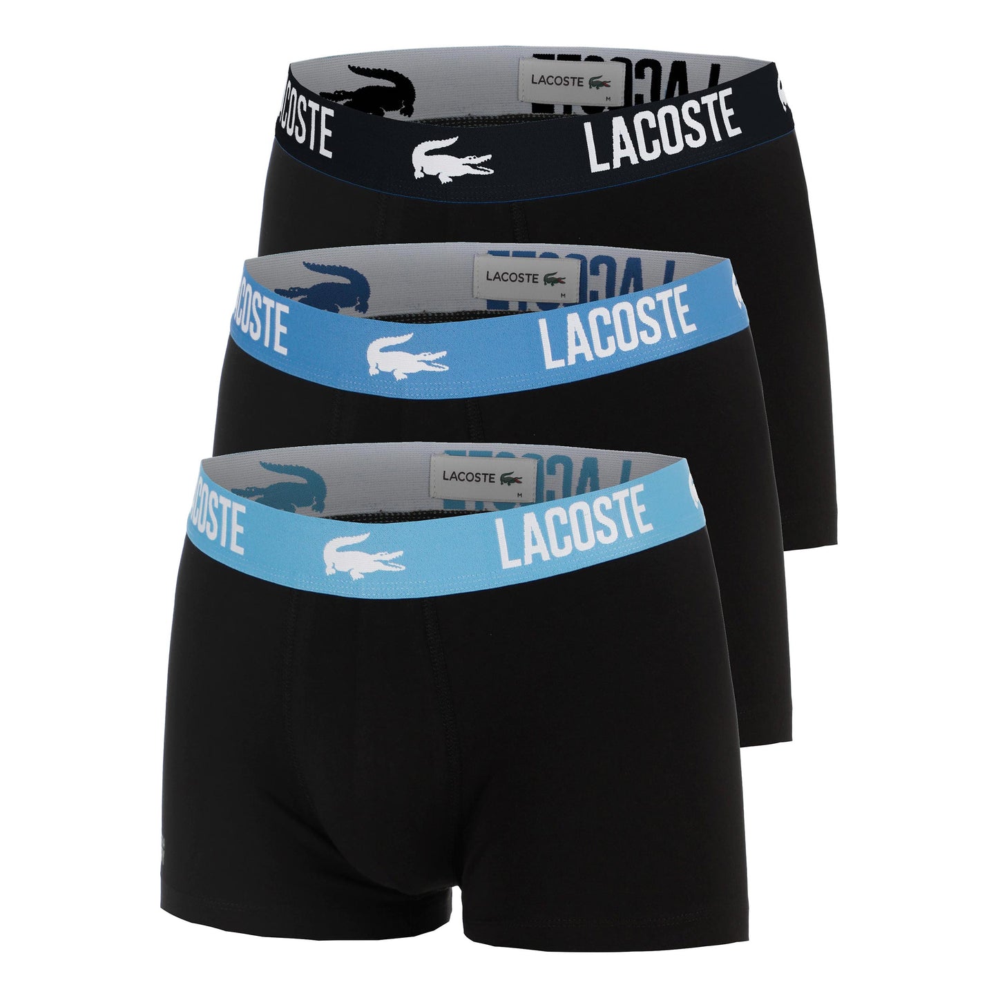 Lacoste Cotton Stretch Boksershorts Pakke med 3 Herrer - mørkeblå, grå