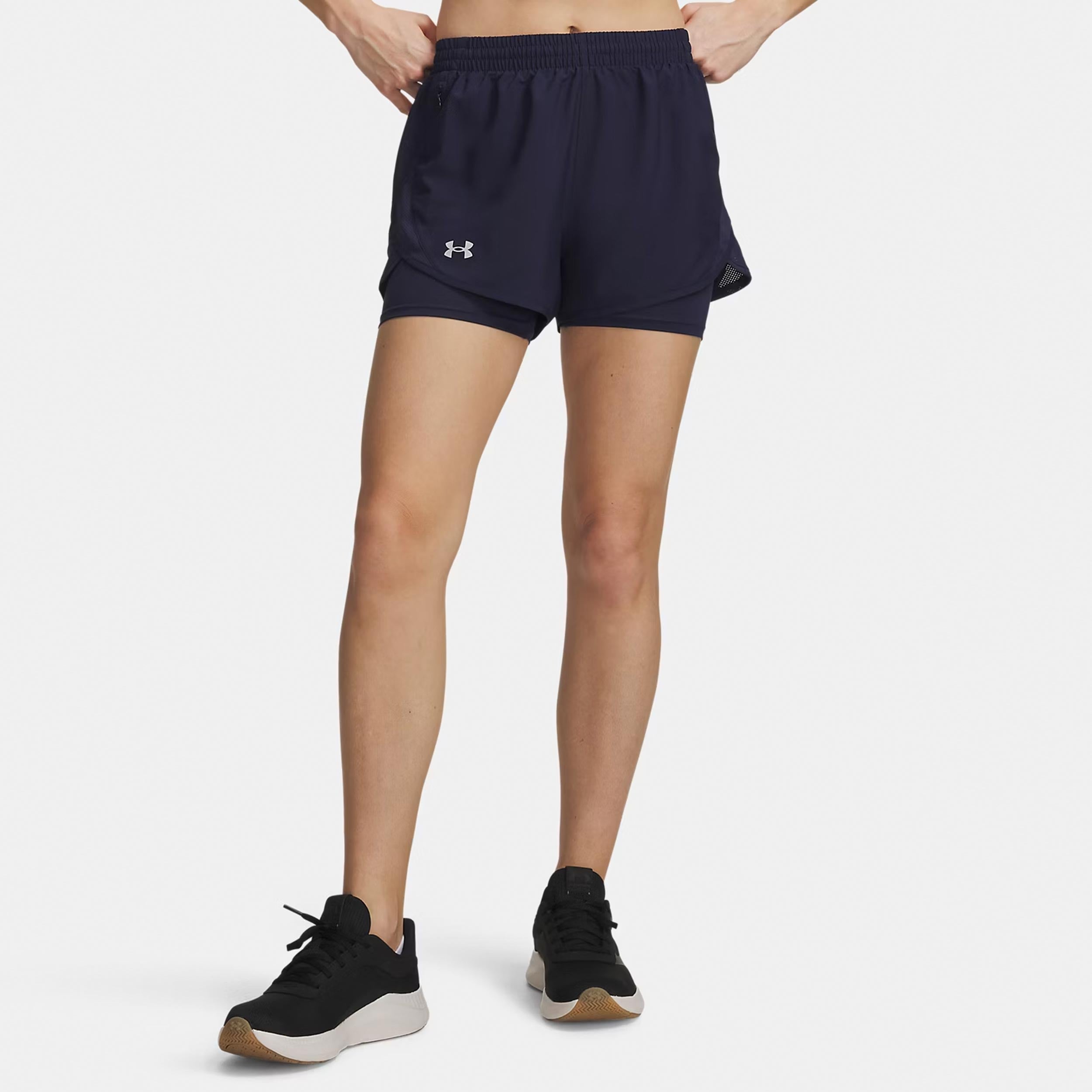 Under Armour Fly By 2in1  Løbeshorts Damer - mørkeblå