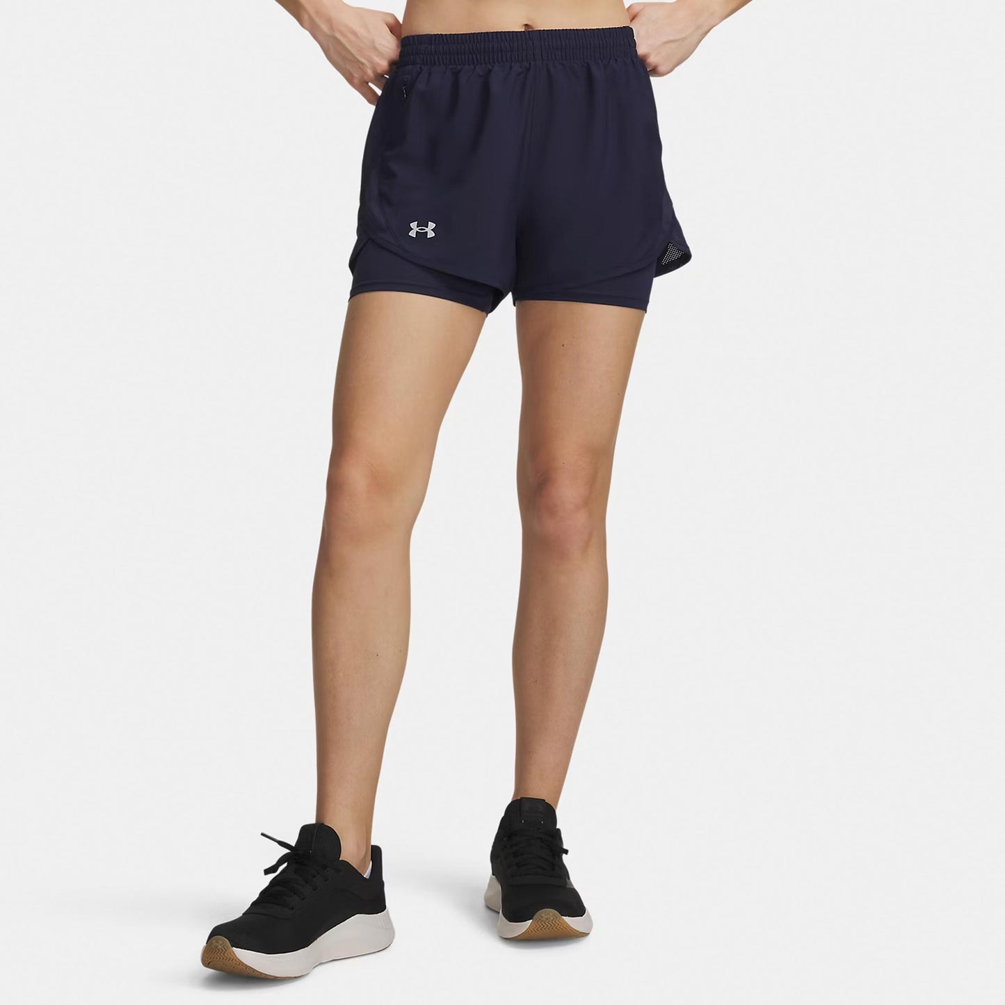 Under Armour Fly By 2in1  Løbeshorts Damer - mørkeblå