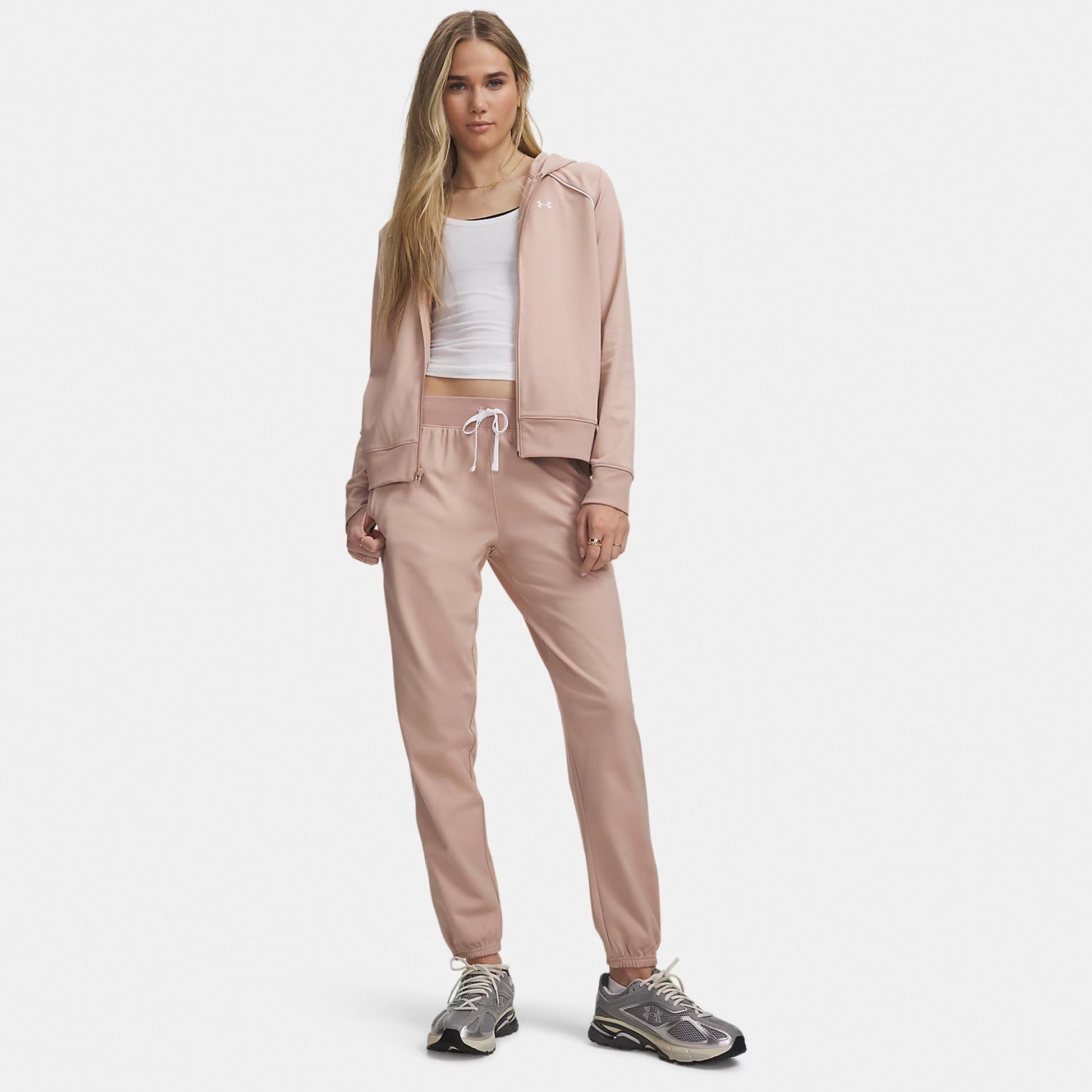 Under Armour Rival Tricot Træningsdragt Damer - pink, hvid