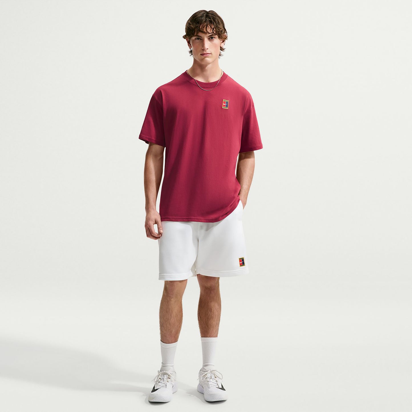 Nike Court Heritage  M90 Oc T-shirt Herrer - vinrød