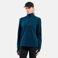 Essential Thermal Midlayer 1/2 Zip Løbetrøje Damer - petrol