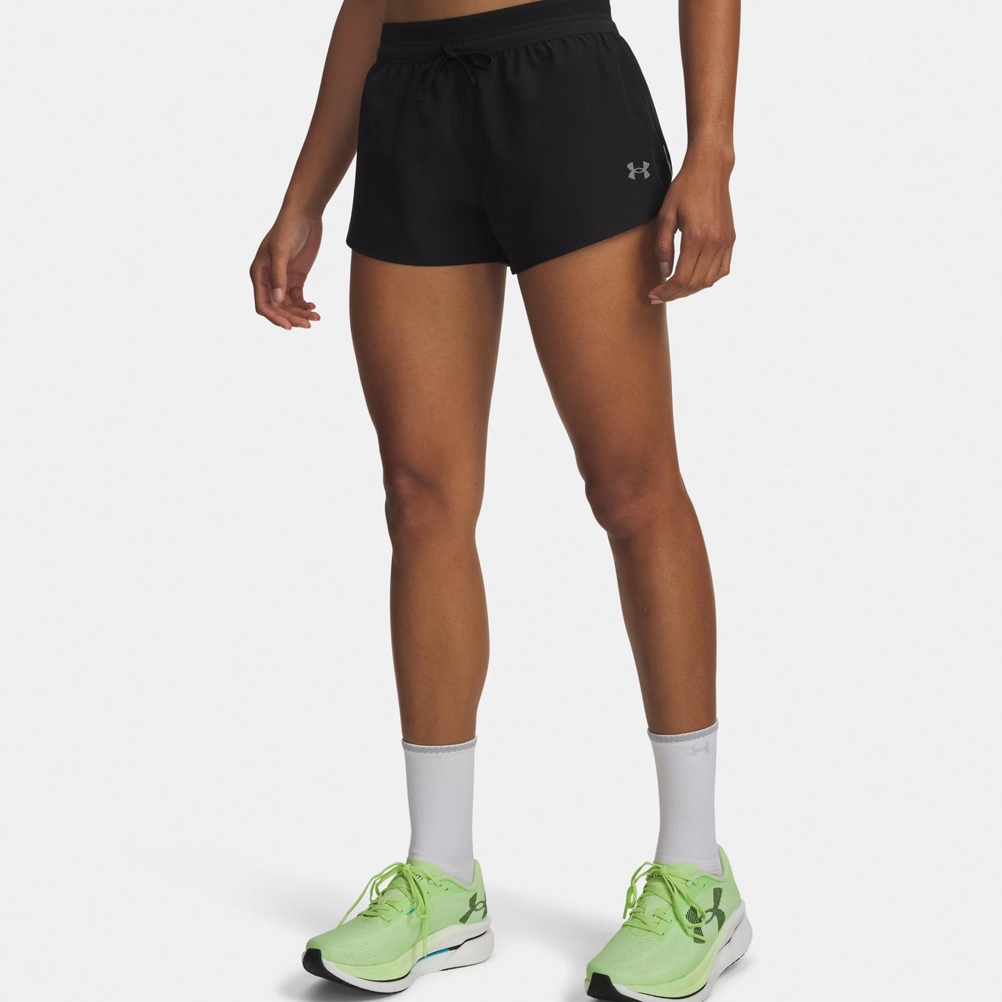 Under Armour Velociti Pro Vent s Løbeshorts Damer-sort, sølv