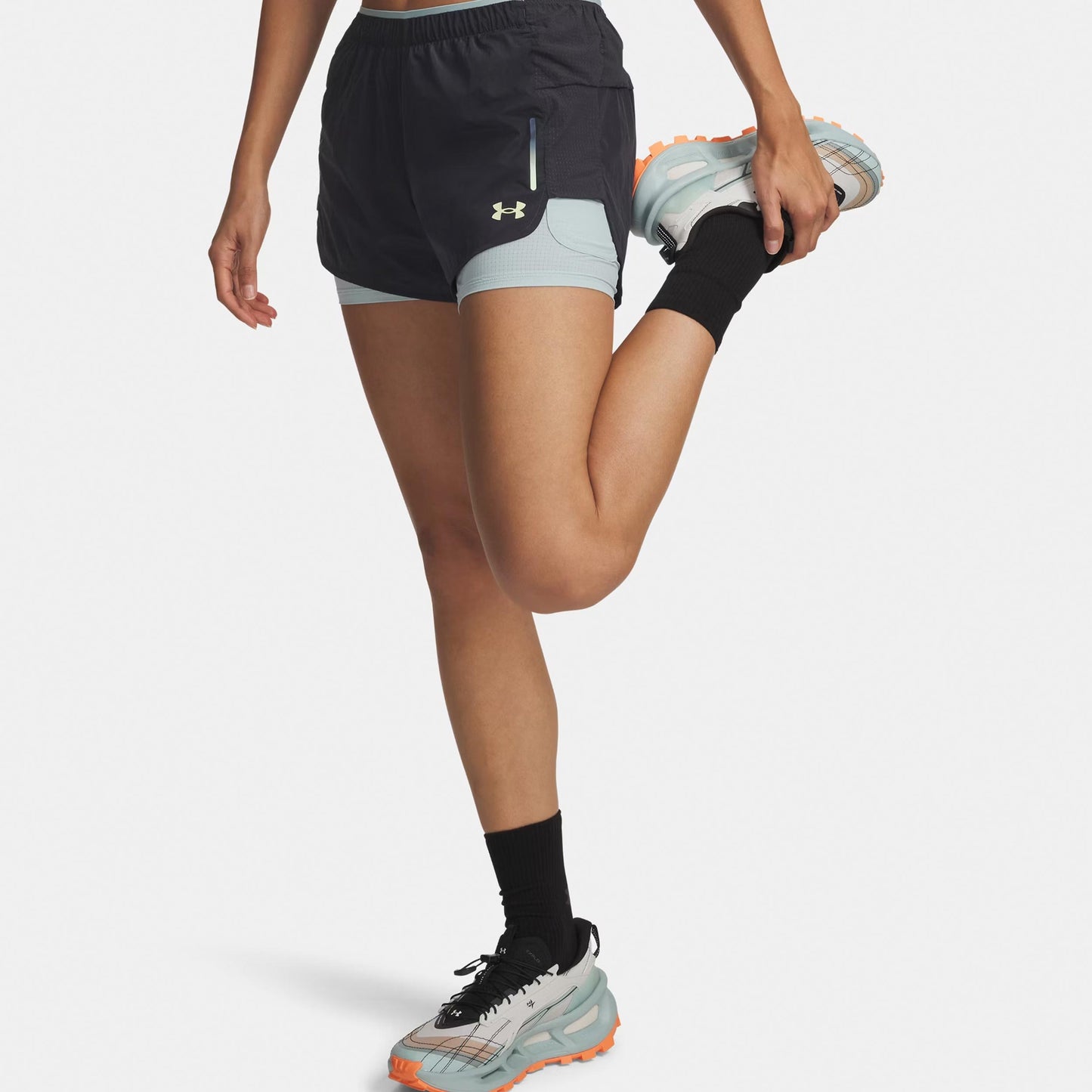 Under Armour Explor Trail Ultra Lined  Løbeshorts Damer-antracit, blå
