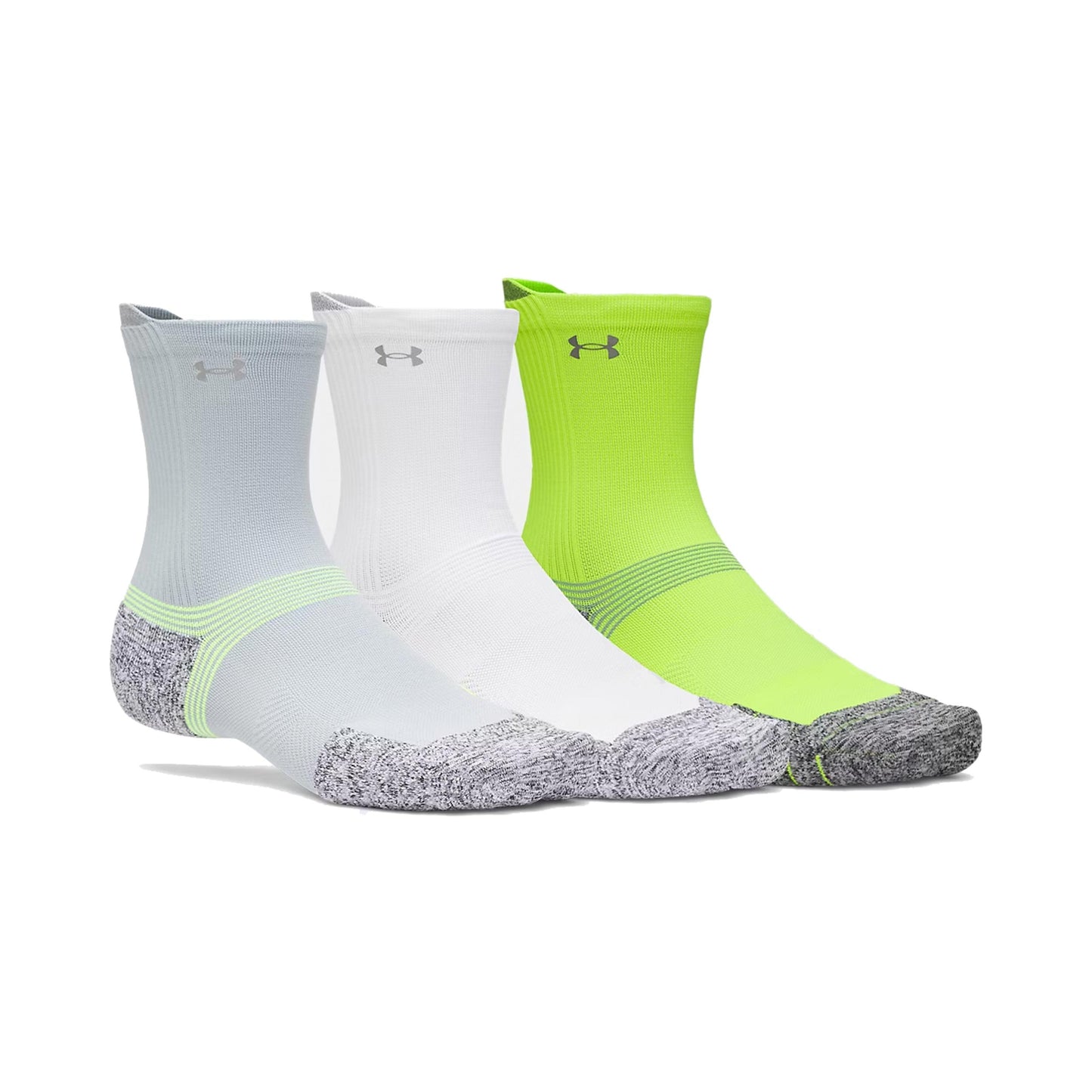 Under Armour Velociti Run Cush Crew 3pack Løbesokker Unisex - flerfarvet