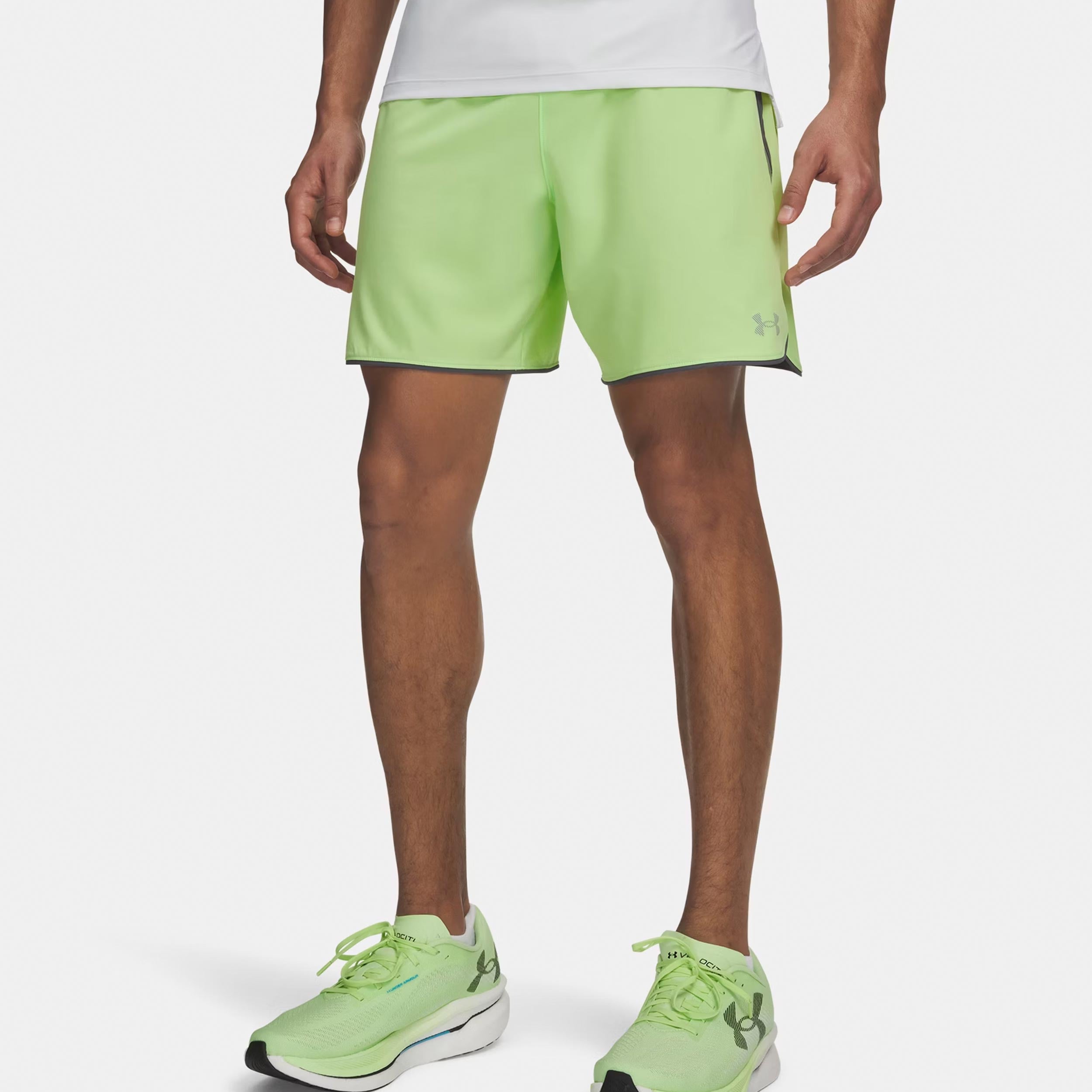 Under Armour Velociti Pro 7in  Løbeshorts Herrer-neongrøn, sølv