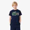 T-shirt Børn - mørkeblå, grøn